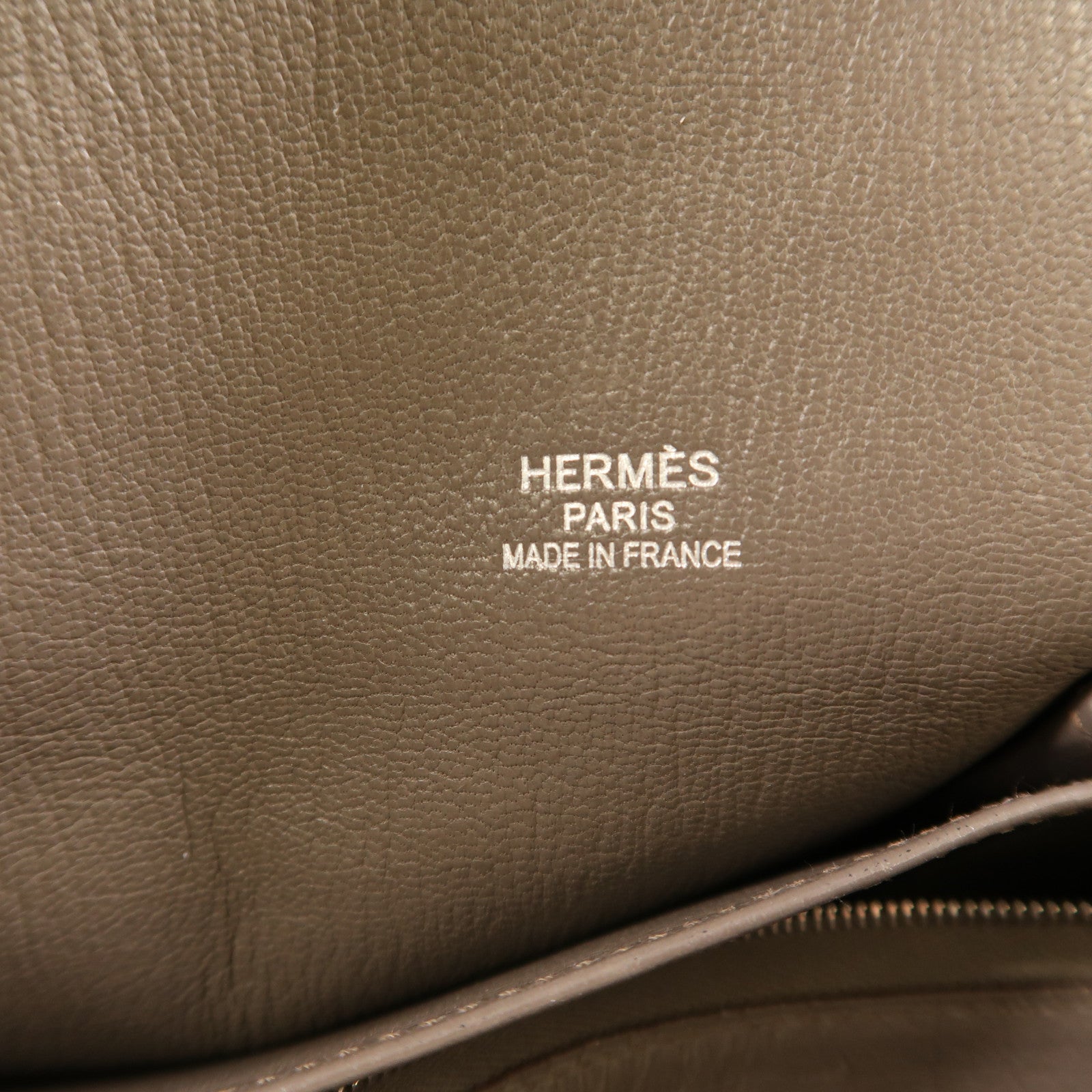 HERMES Clemence皮革Jypsiere 34銀扣肩背袋