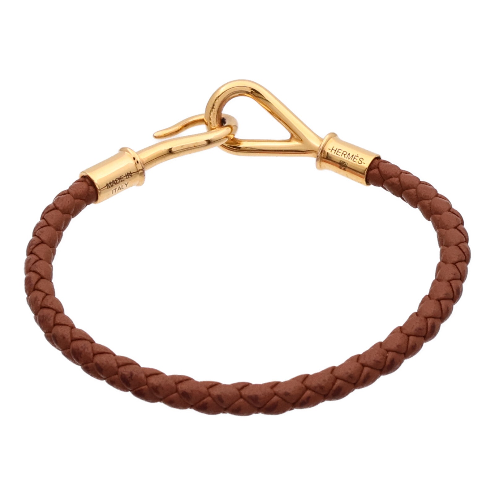 HERMES 【激減優惠】Swift皮革Jumbo H Bracelet金扣手帶