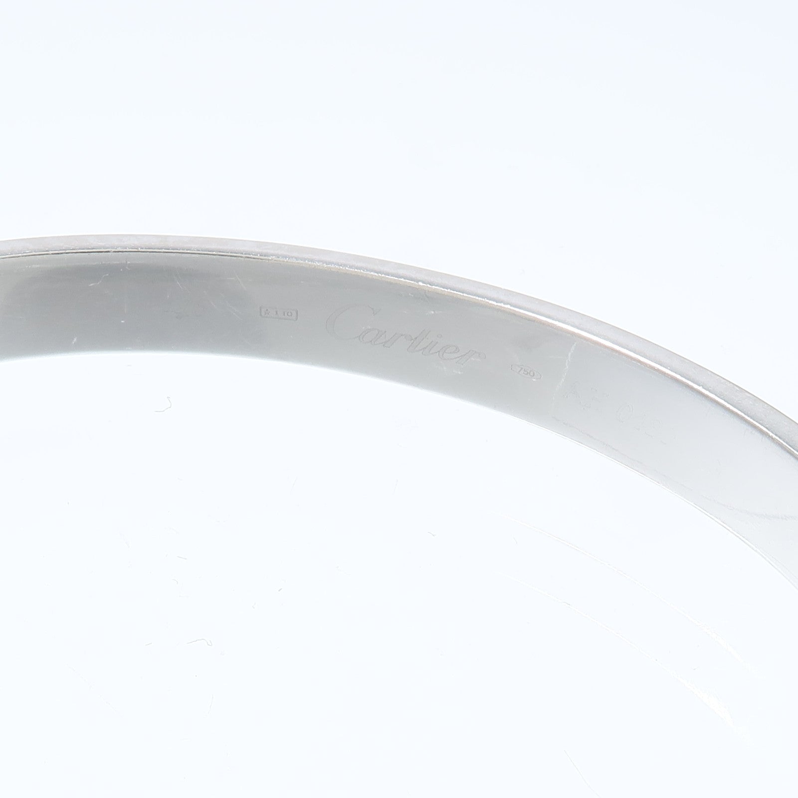 CARTIER 18K白金Love Blaceret手鐲