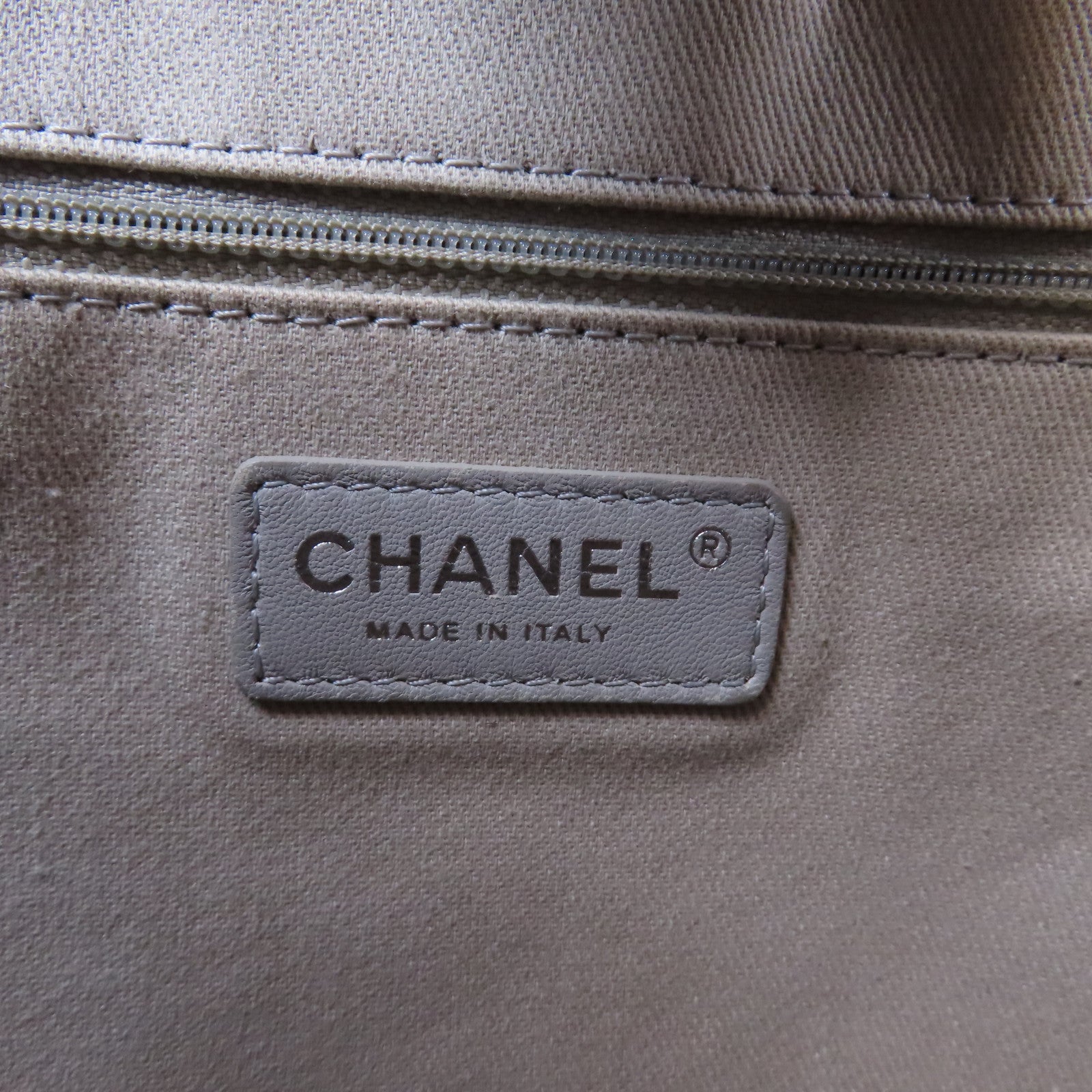 CHANEL 【激減優惠】牛皮皮革Beach Tote Bag Chain Shoulder銀扣鏈帶肩背袋藍色