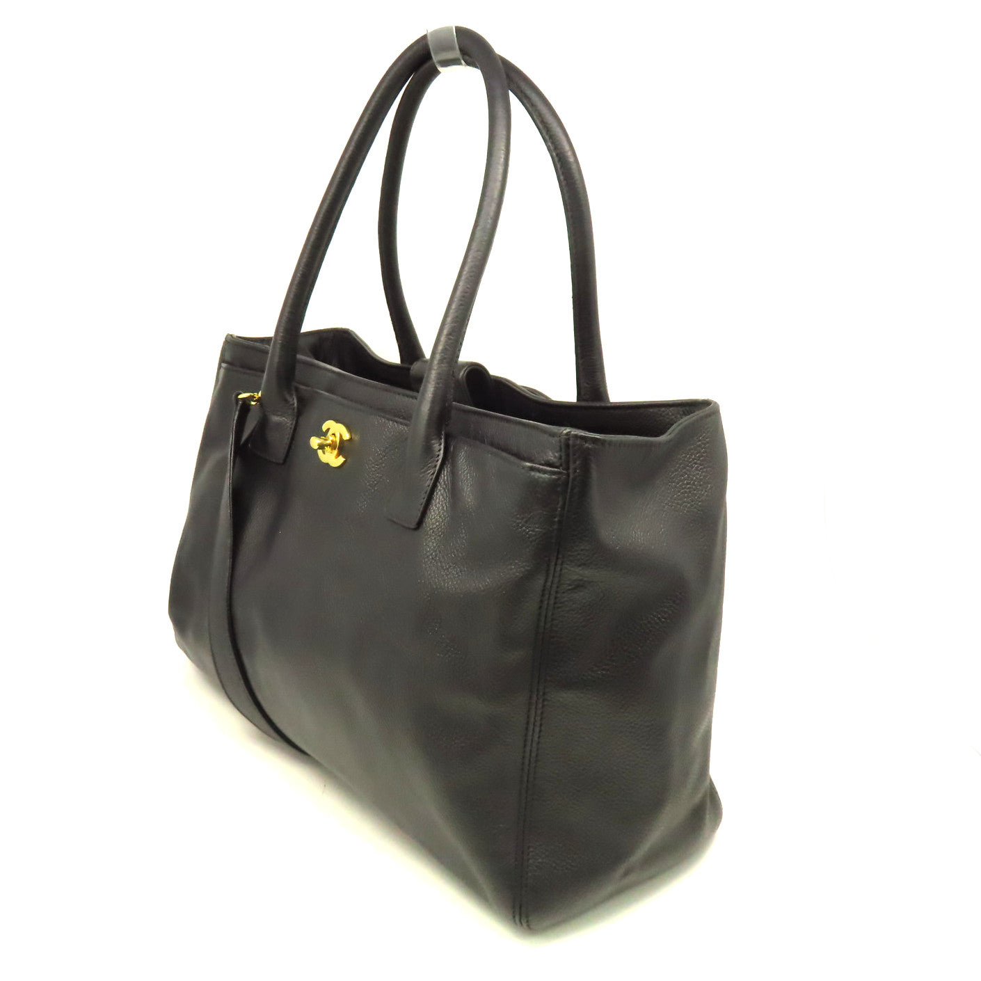 CHANEL 【激減優惠】牛皮皮革2Way Shoulder Bag金扣手挽肩背兩用袋黑色