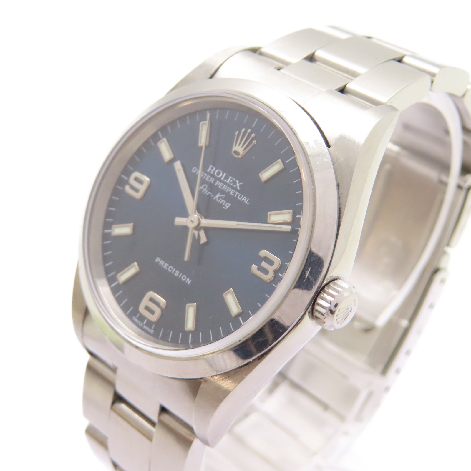 ROLEX Air King不鏽鋼手錶自動機芯藍色