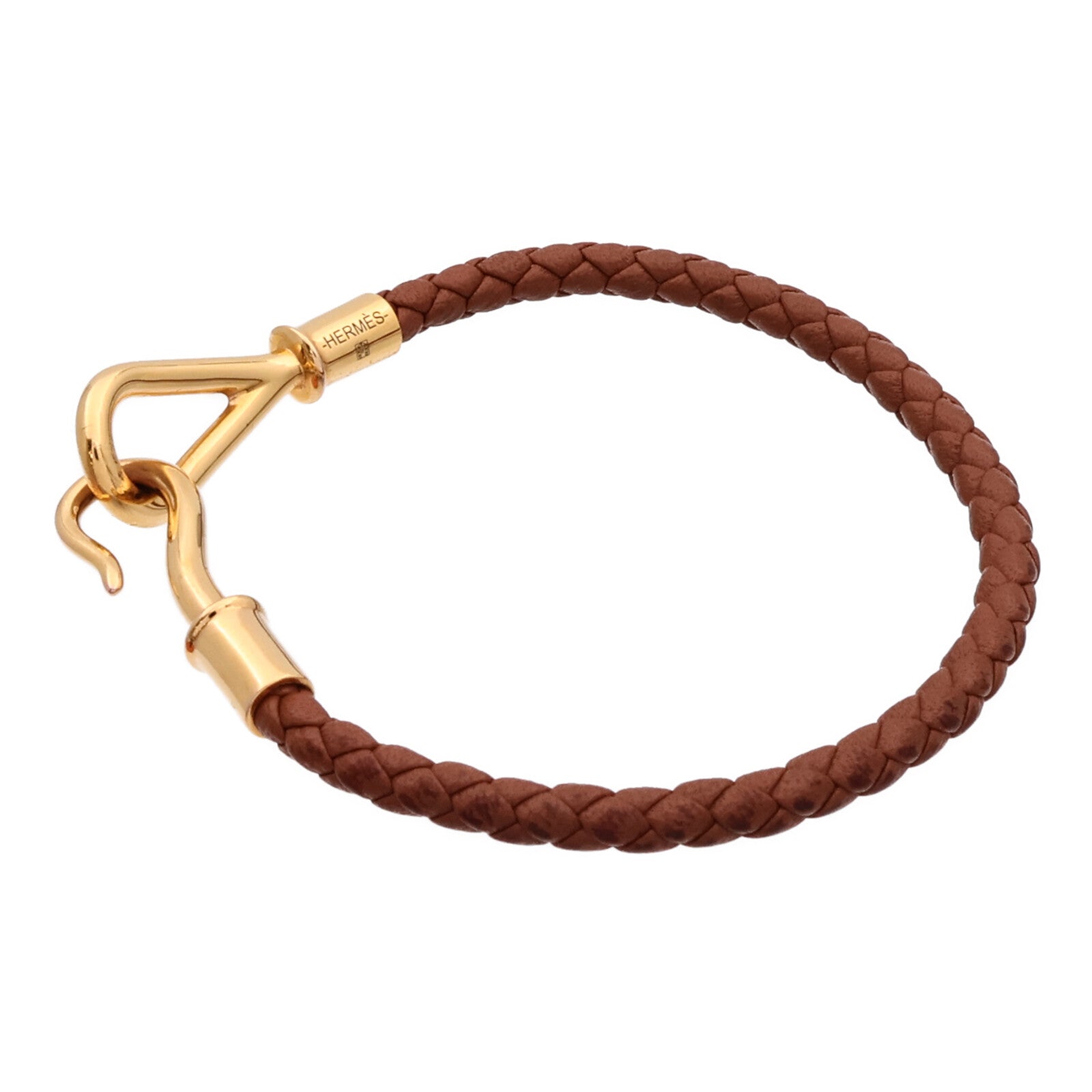 HERMES 【激減優惠】Swift皮革Jumbo H Bracelet金扣手帶