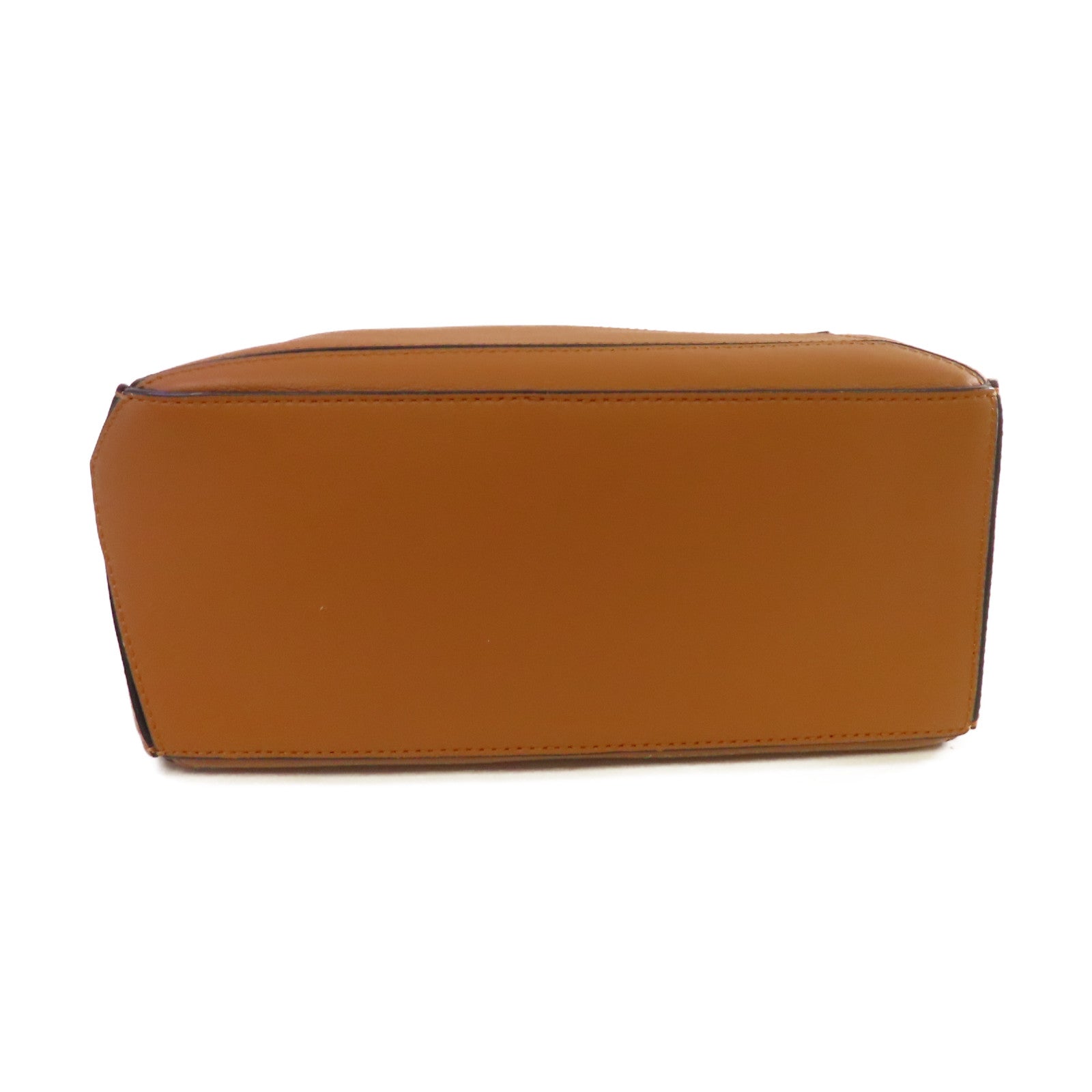 LOEWE 牛皮皮革Puzzle Bag 2Way Shoulder Bag銀扣手挽肩背兩用袋啡色