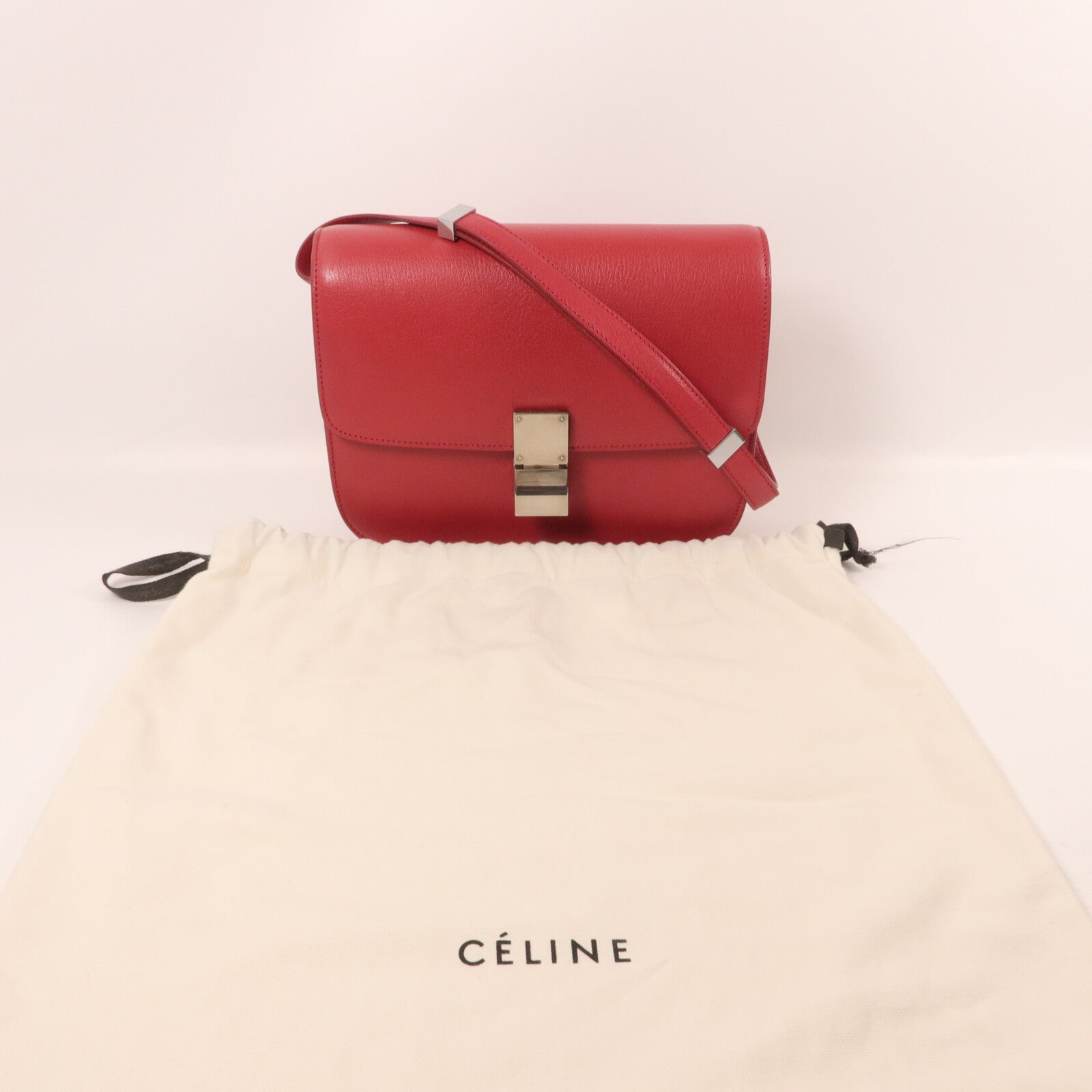 CELINE 牛皮皮革Classic Box Medium肩背袋