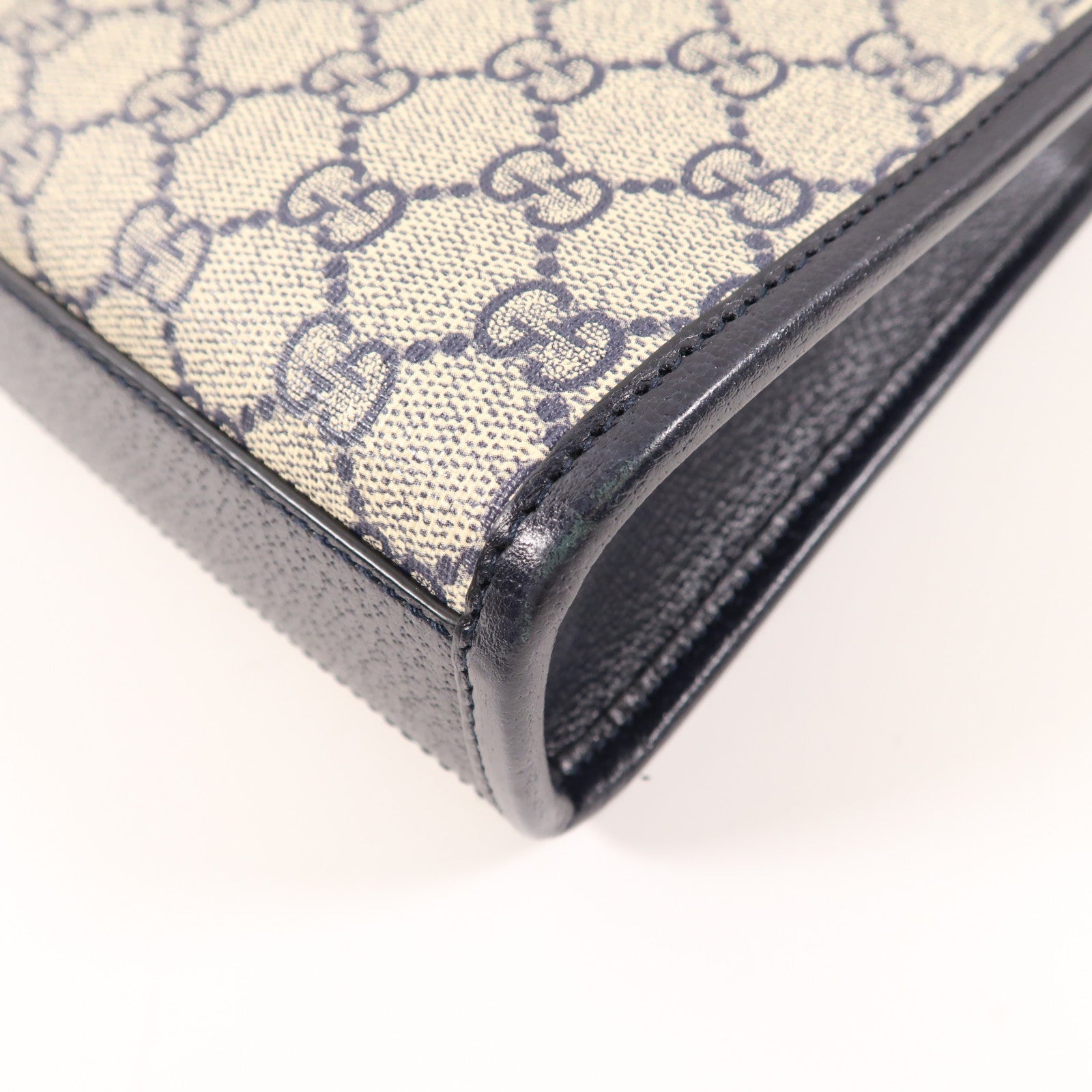 GUCCI 塗層帆布Mini Tote Bag With Interlocking G銀扣手挽肩背兩用袋黑色/淺褐色