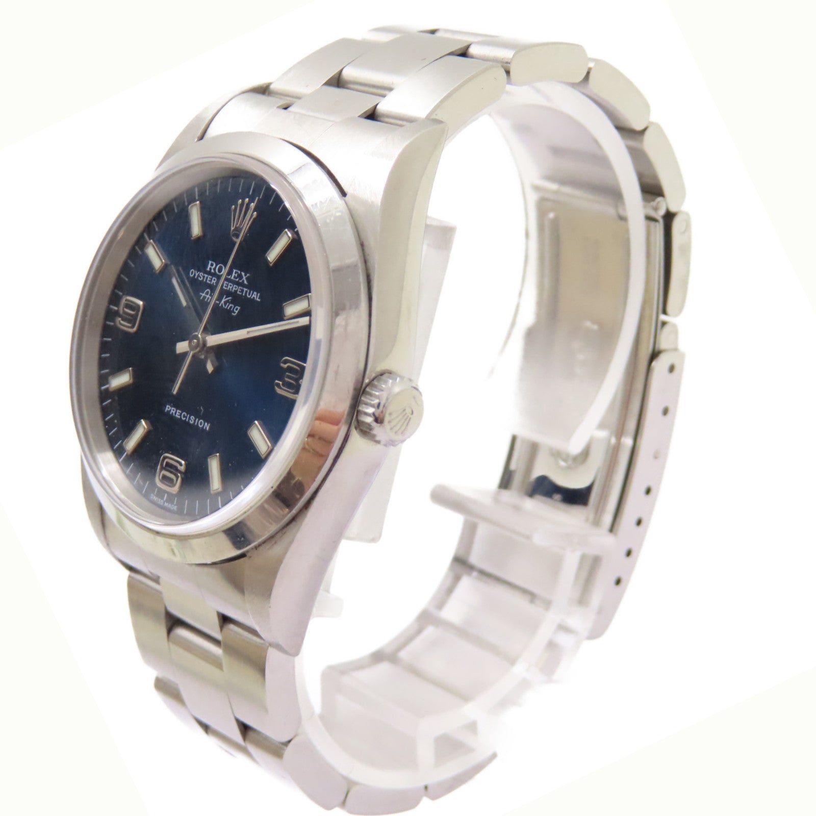 ROLEX Air King不鏽鋼手錶自動機芯藍色