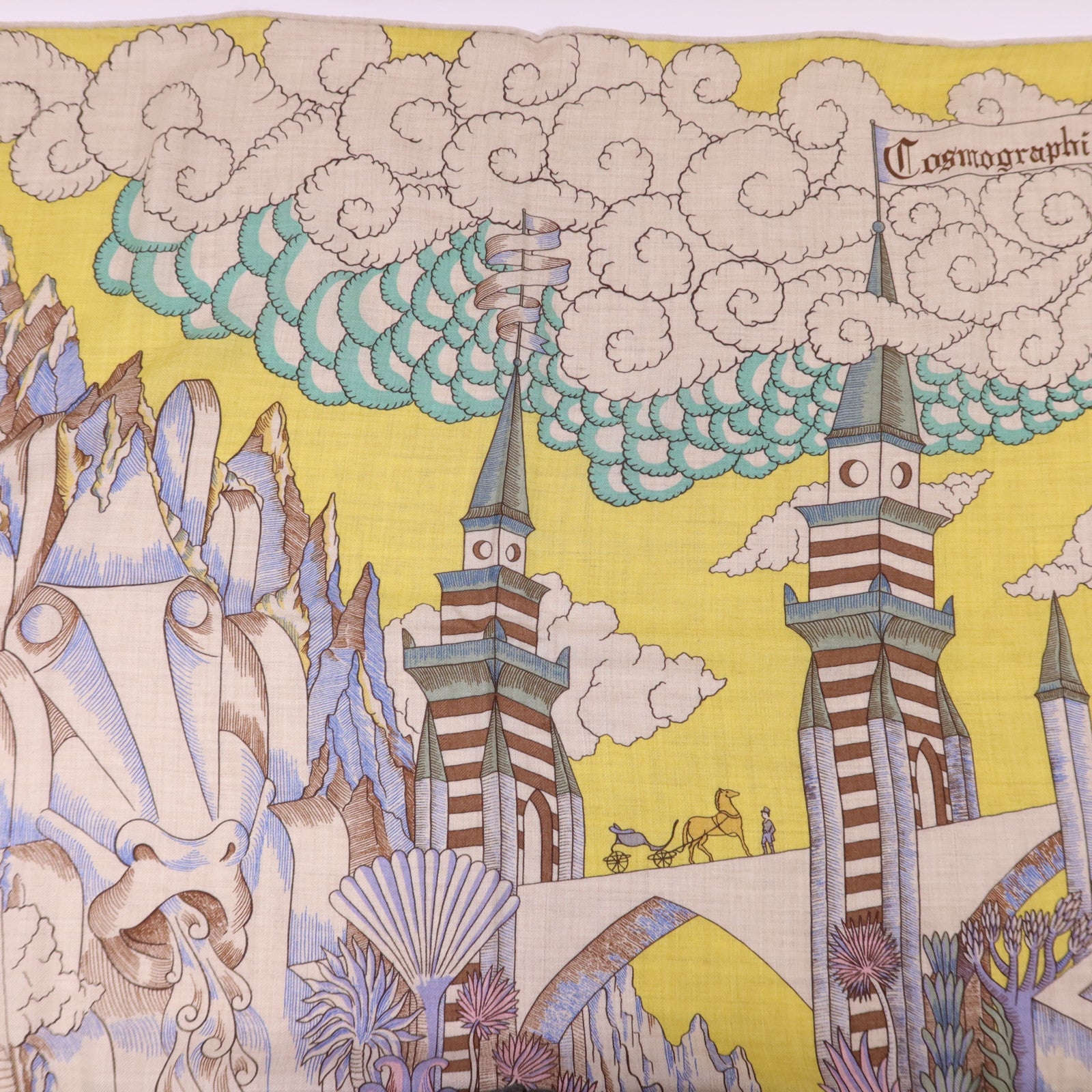 HERMES 絲質/羊絨Scarf 140X140絲巾