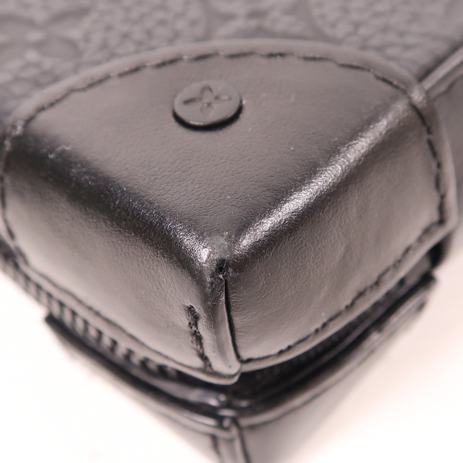 LOUIS VUITTON LV Soft Trunk Shoulder Bag M80224 Monogram Taurillon Black