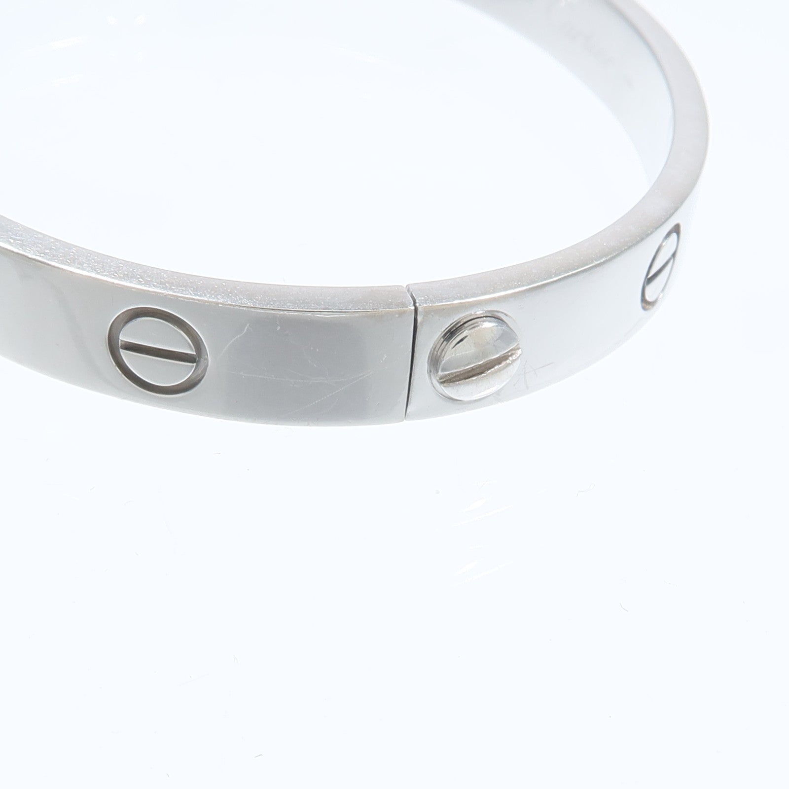 CARTIER 18K白金Love Blaceret手鐲