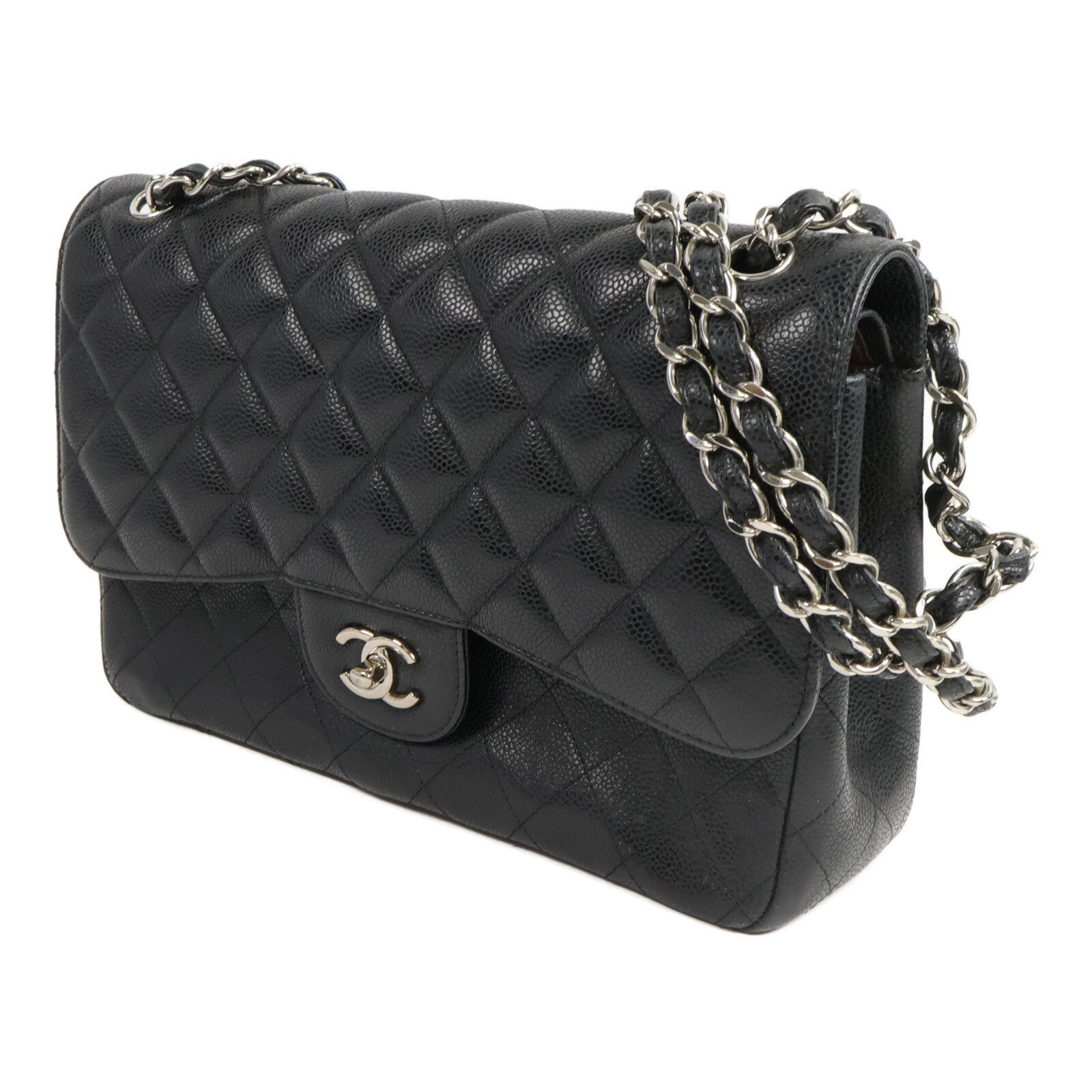 CHANEL 牛皮皮革Large Classic手挽肩背兩用袋