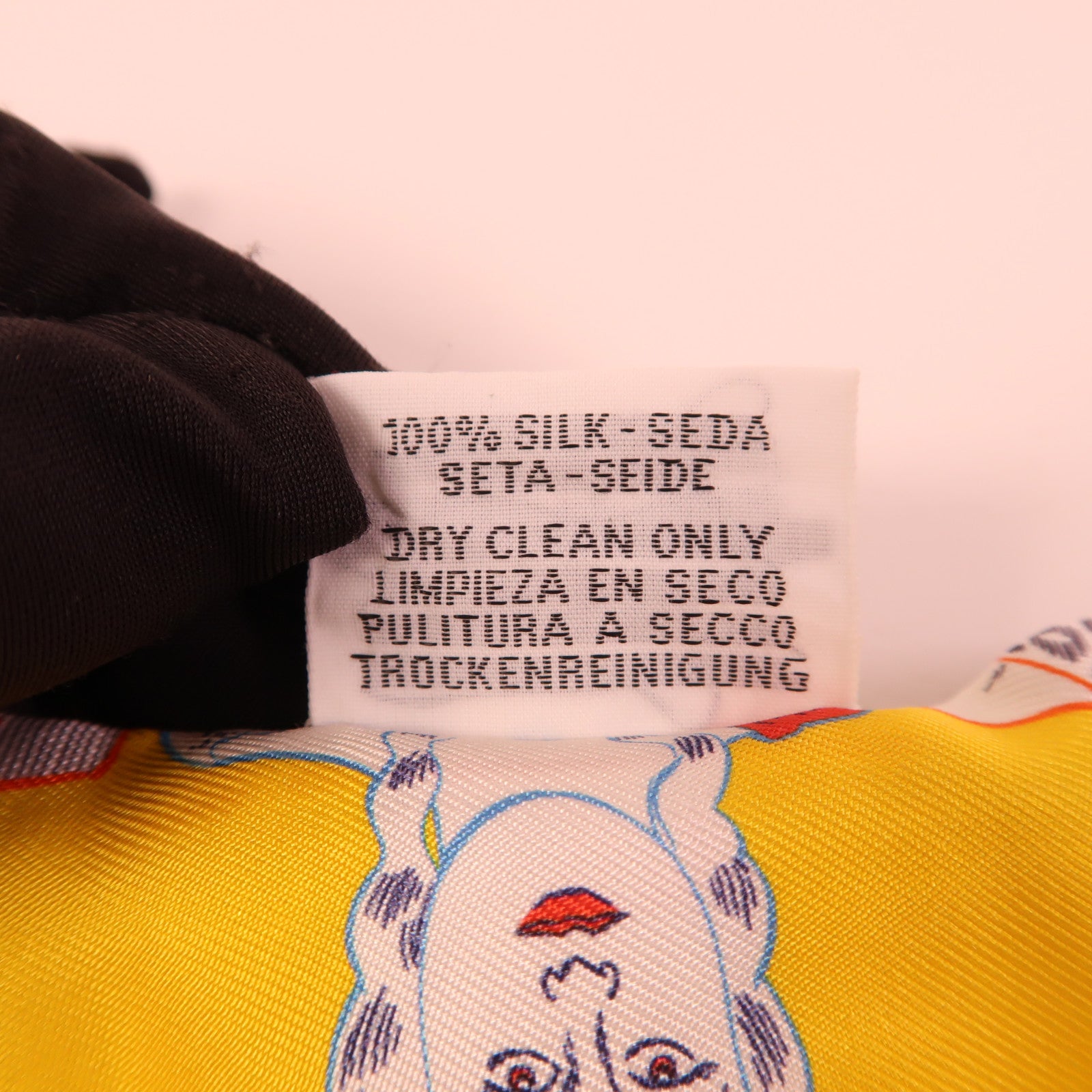 HERMES Twilly Scarf Scarves Silk Yellow