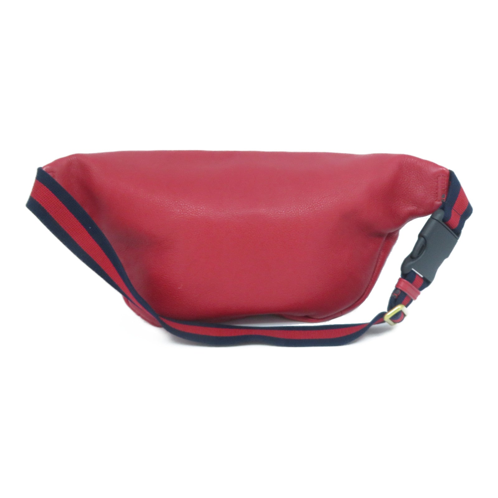 GUCCI 【激減優惠】牛皮皮革Waist Bag金扣腰包紅色