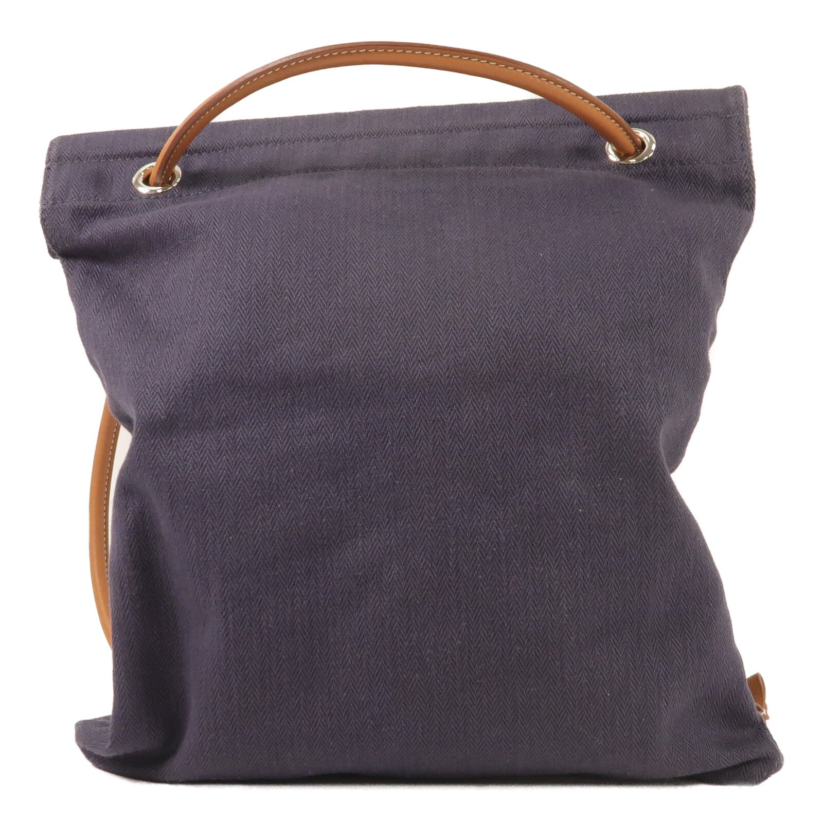 HERMES 帆布/Swift皮革Aline銀扣肩背袋