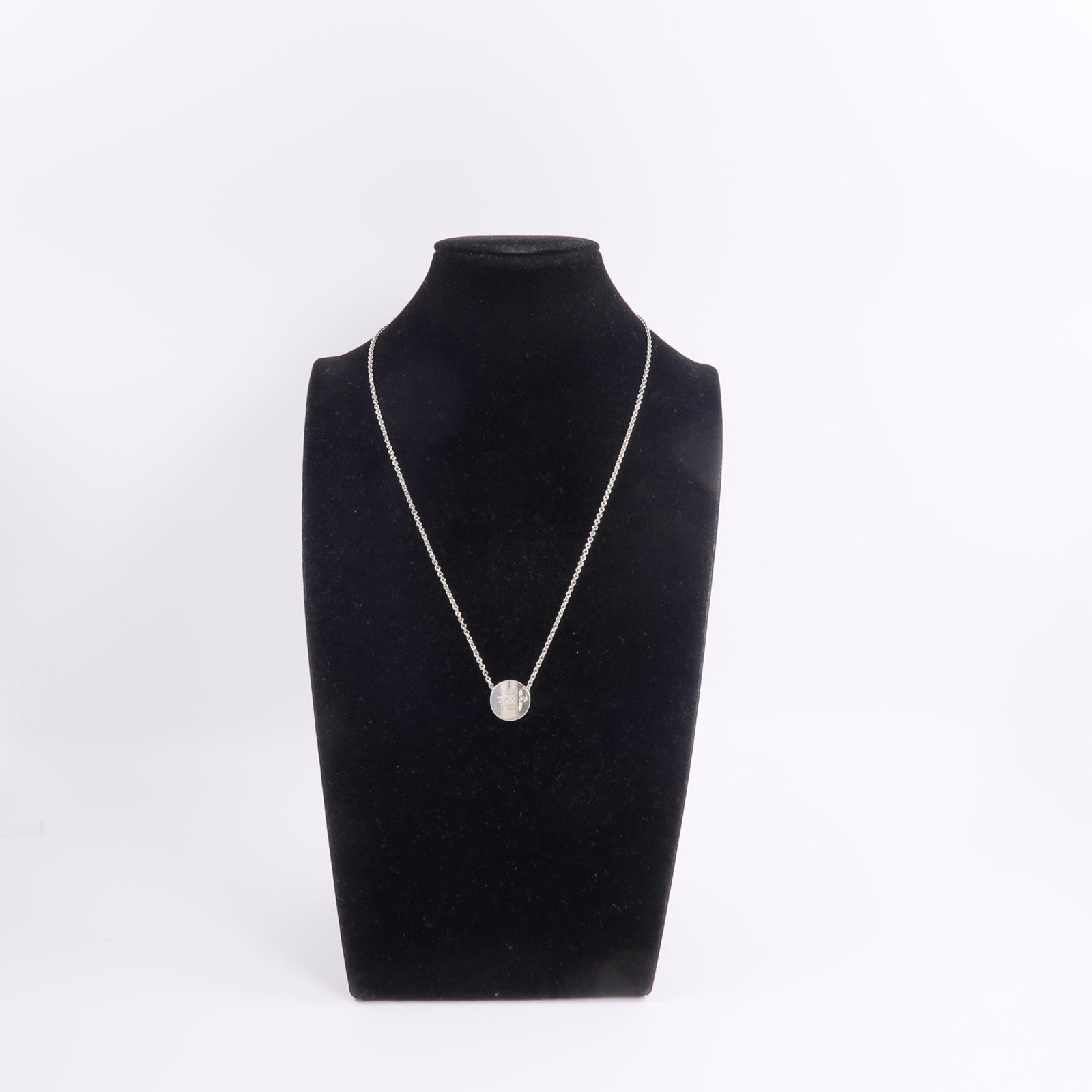 TIFFANY＆CO 925純銀1837 Concave Circle Pendant項鍊