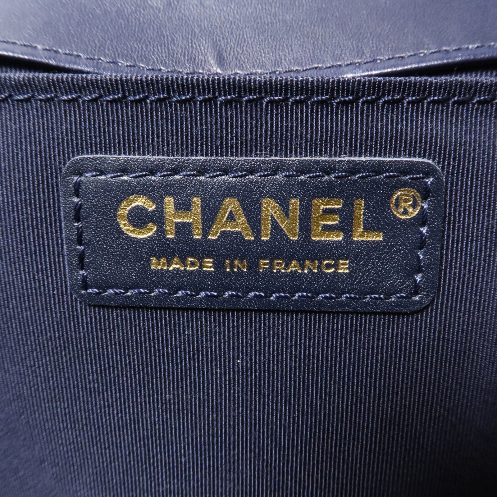 CHANEL 羊皮皮革Boy 25鏈帶肩背袋