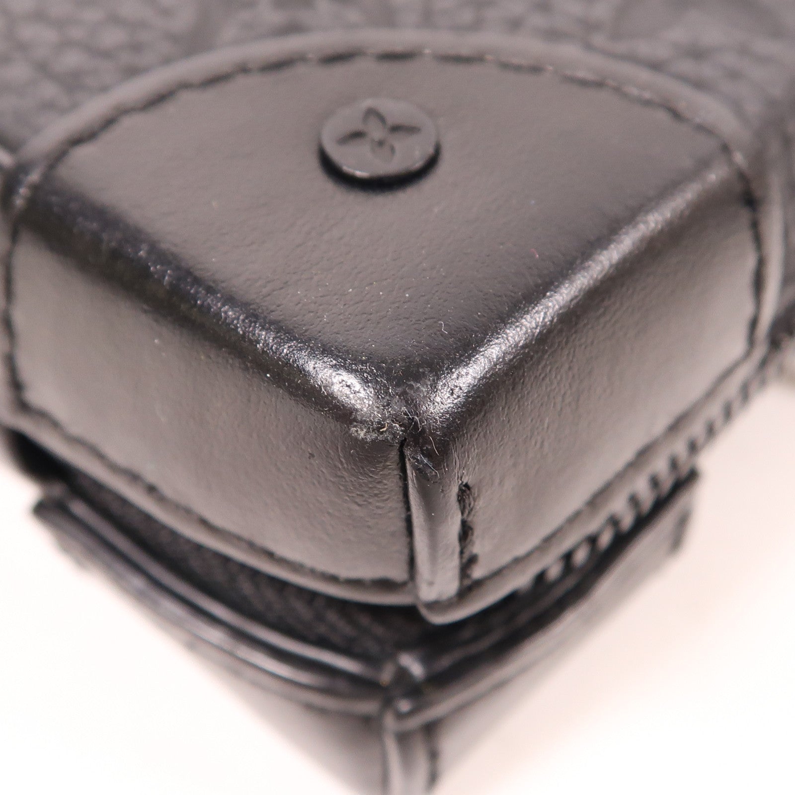 LOUIS VUITTON LV Soft Trunk Shoulder Bag M80224 Monogram Taurillon Black