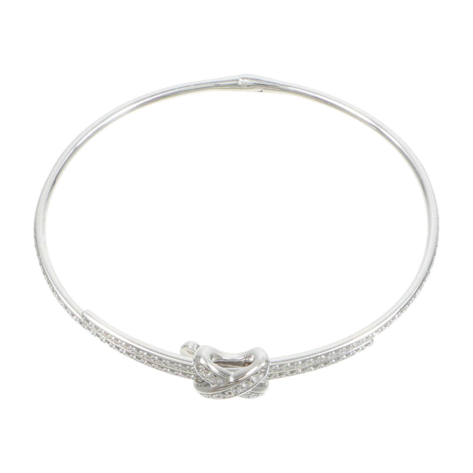 Chaumet 18K白金Jeux De Liens Bracelet Pave Diamond鑽石手鐲