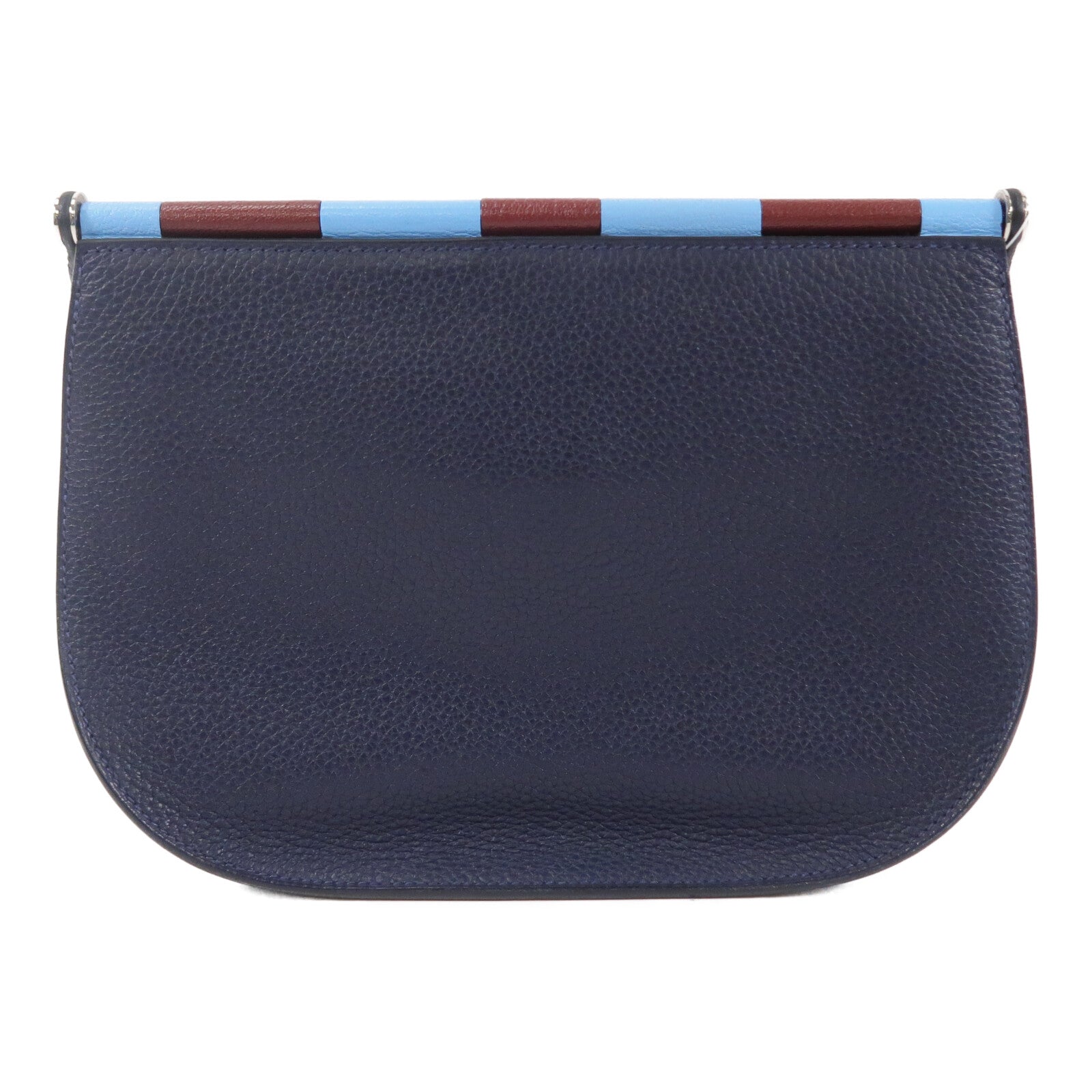 HERMES Clemence皮革Sac Saut 25肩背袋Bleu Nuit