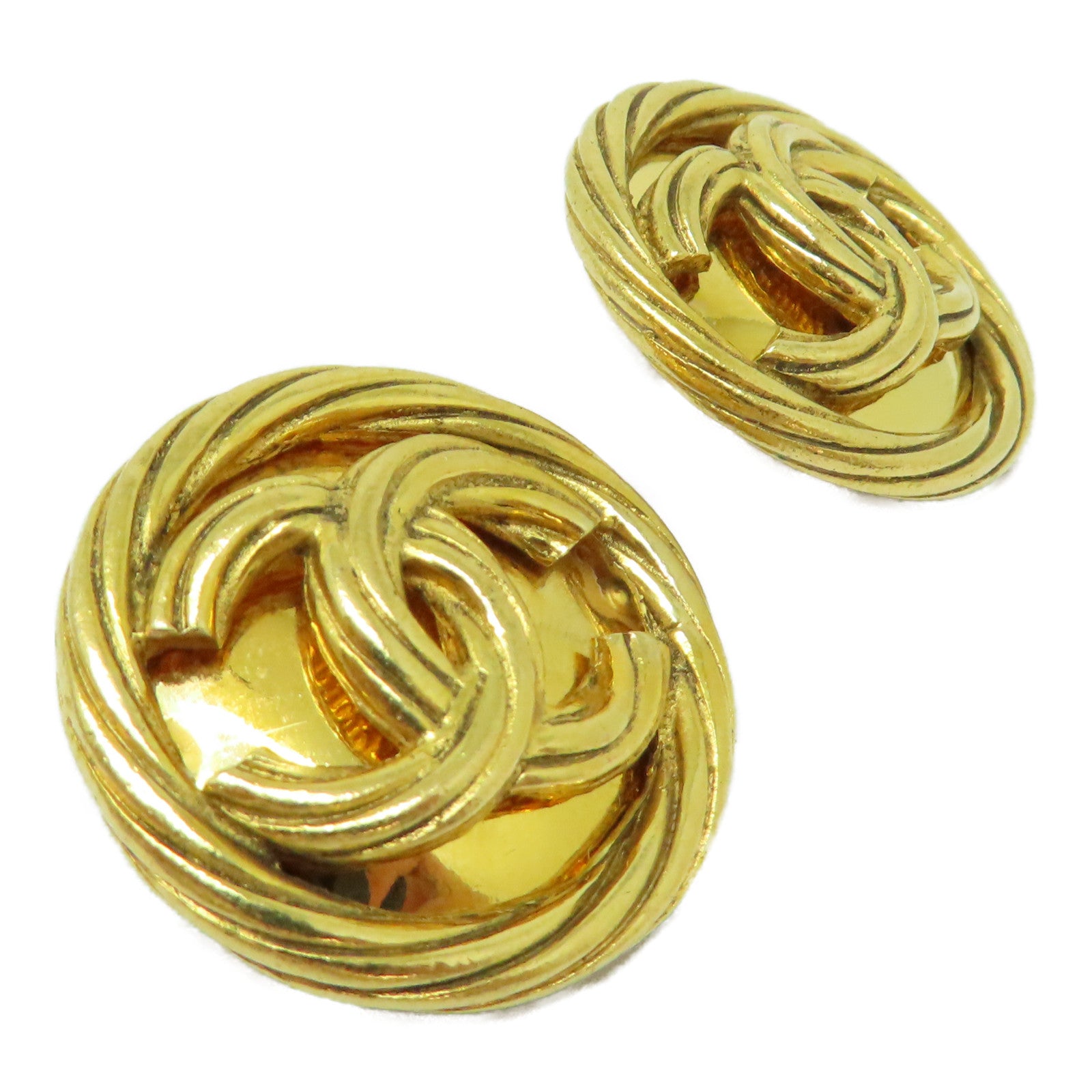 CHANEL 金屬Vintage Earrings耳環金色