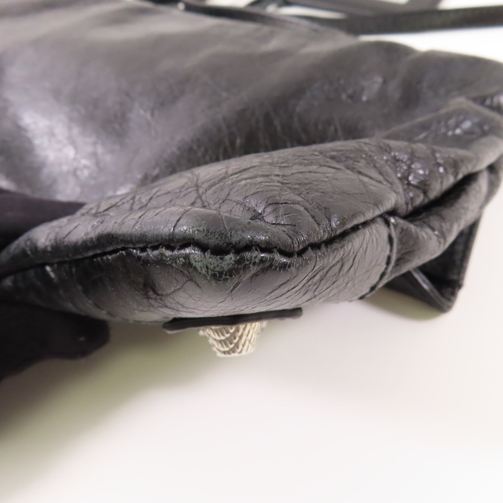 BALENCIAGA 牛皮皮革Giant Envelope銀扣肩背袋