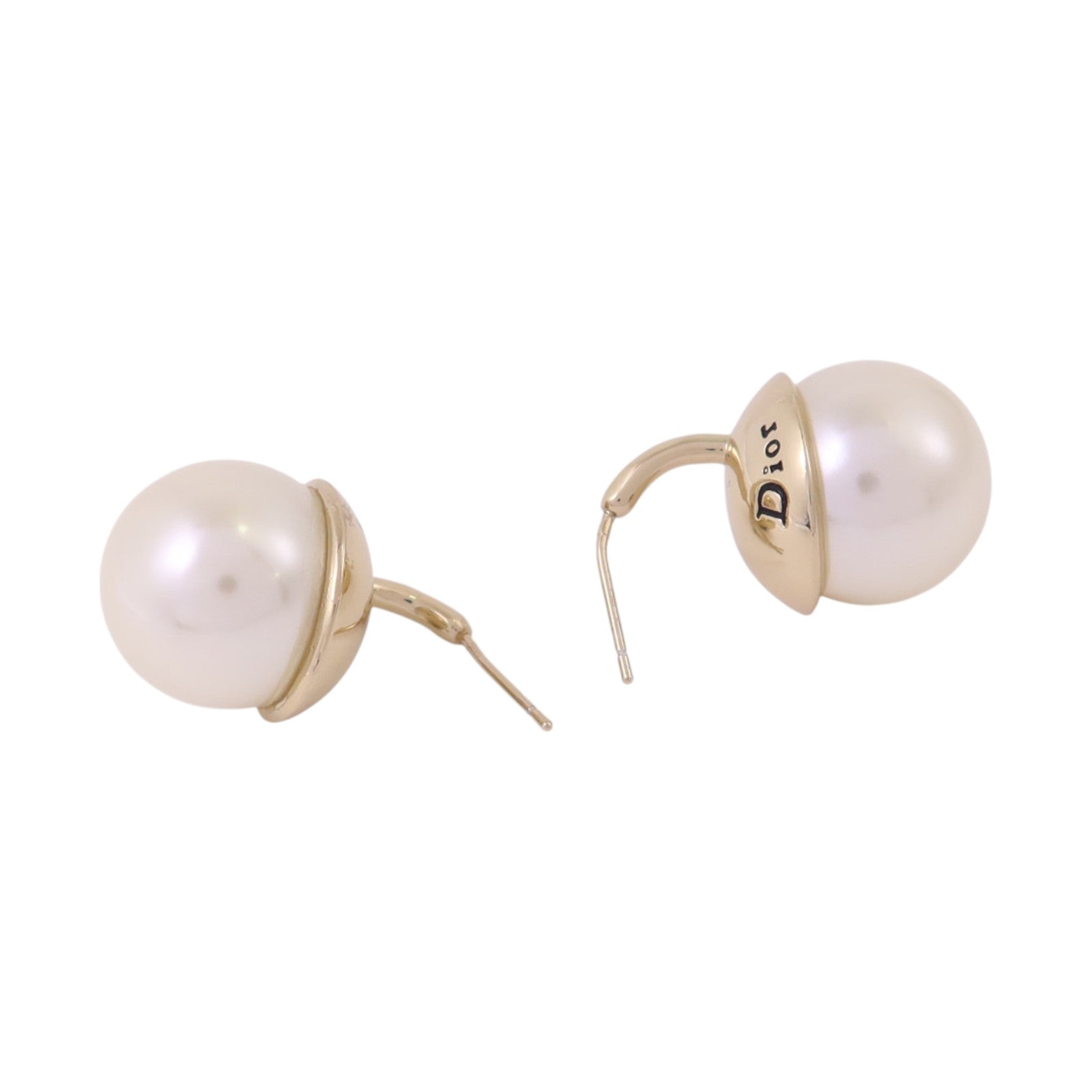 Dior 金屬/仿珍珠Tribales Earrings金扣耳環