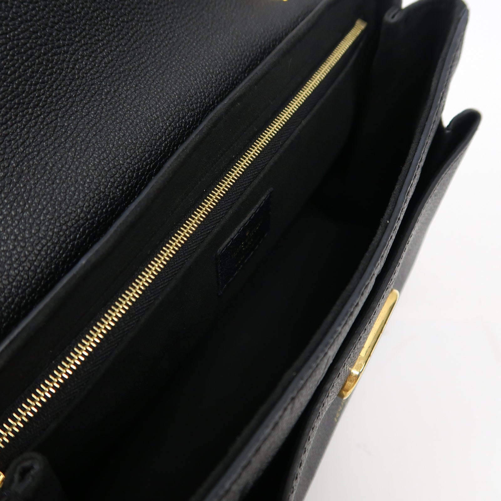 LOUIS VUITTON Monogram Empreinte Vavin PM金扣鏈帶肩背袋黑色
