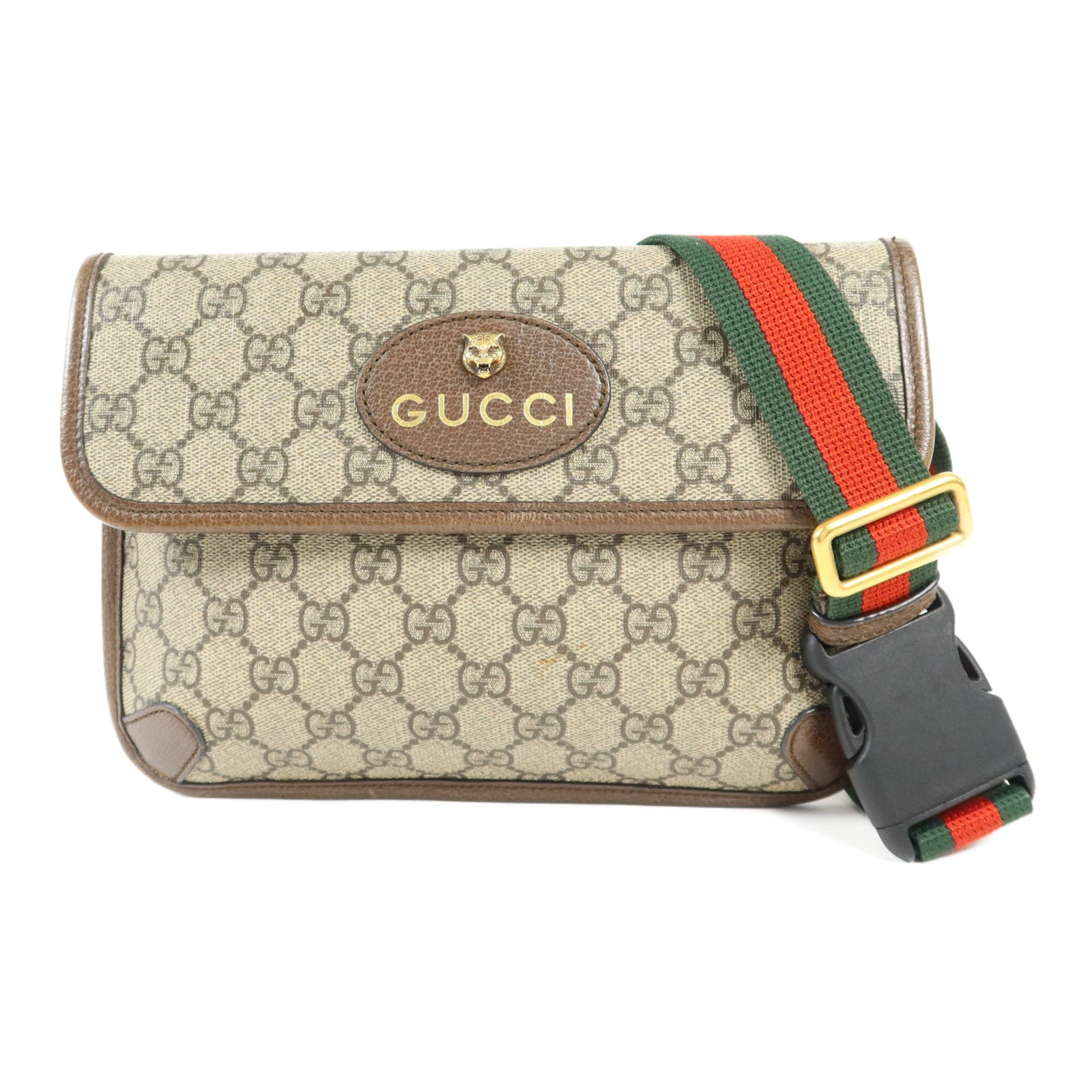 GUCCI 塗層帆布Neo Vintage Belt Bag金扣腰包