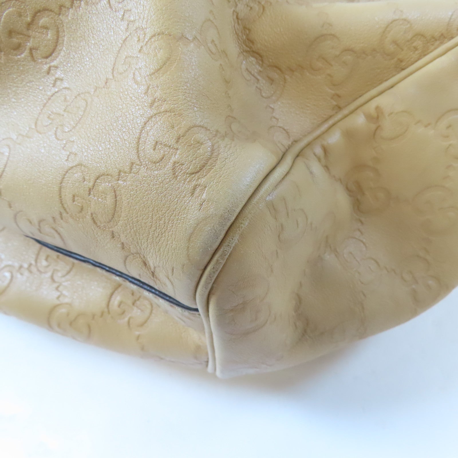 GUCCI 牛皮皮革Shoulder Bag金扣肩背袋啡色