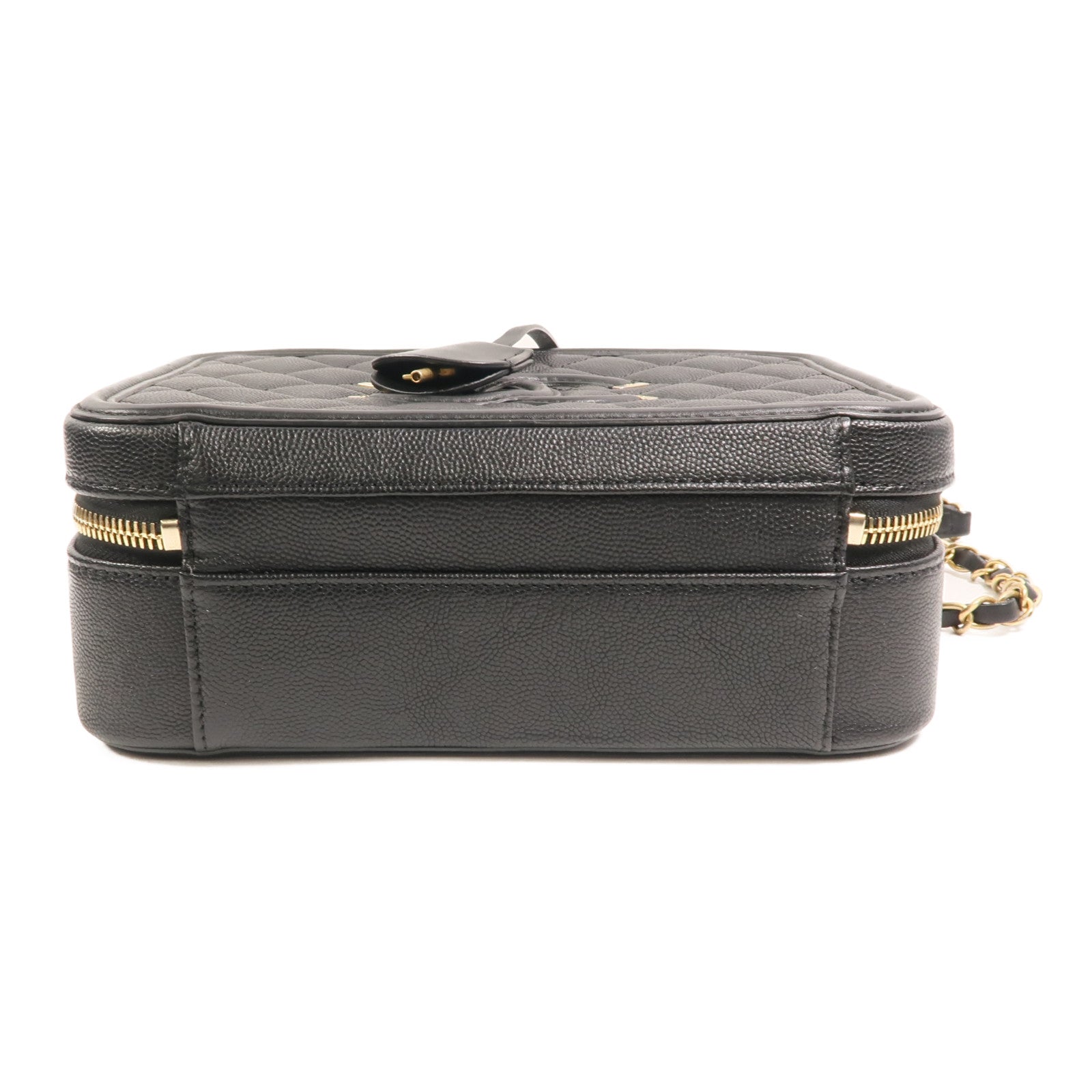 CHANEL 牛皮皮革Medium Vanity Case鏈帶手挽肩背兩用袋