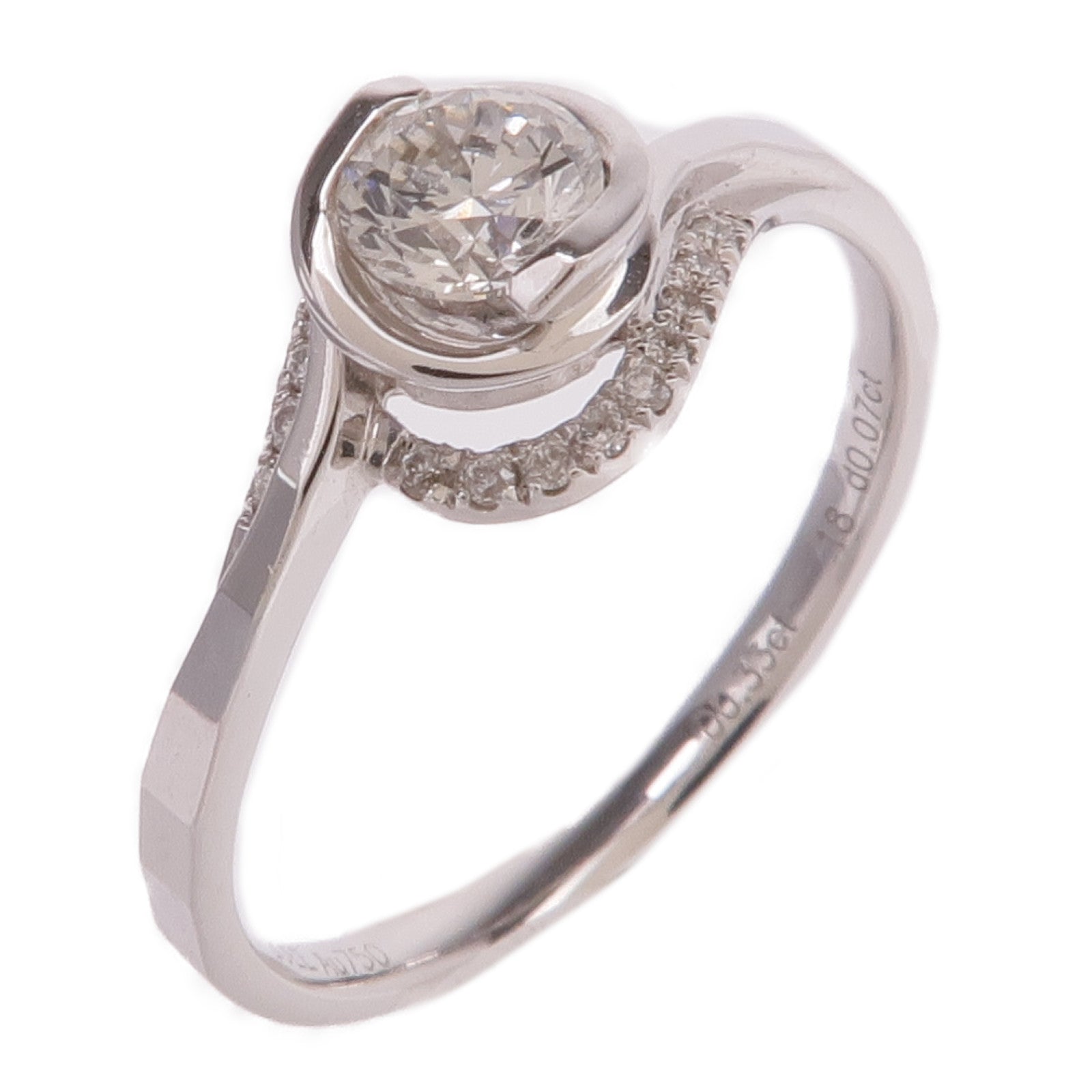 JEWELRY 【激減優惠】18K白金Diamond Ring鑽石戒指US#6