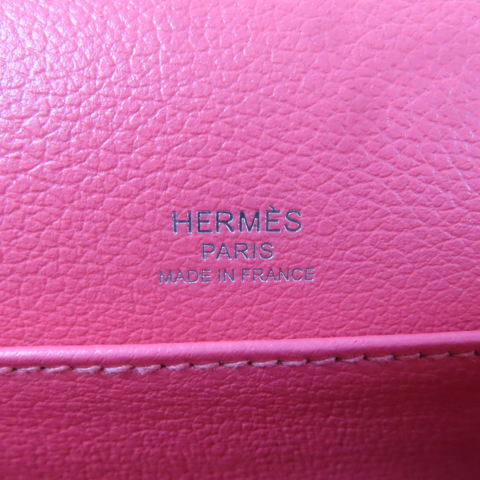 HERMES 【激減優惠】Evercolor皮革Mini Roulis銀扣肩背袋新杜鵑桃色