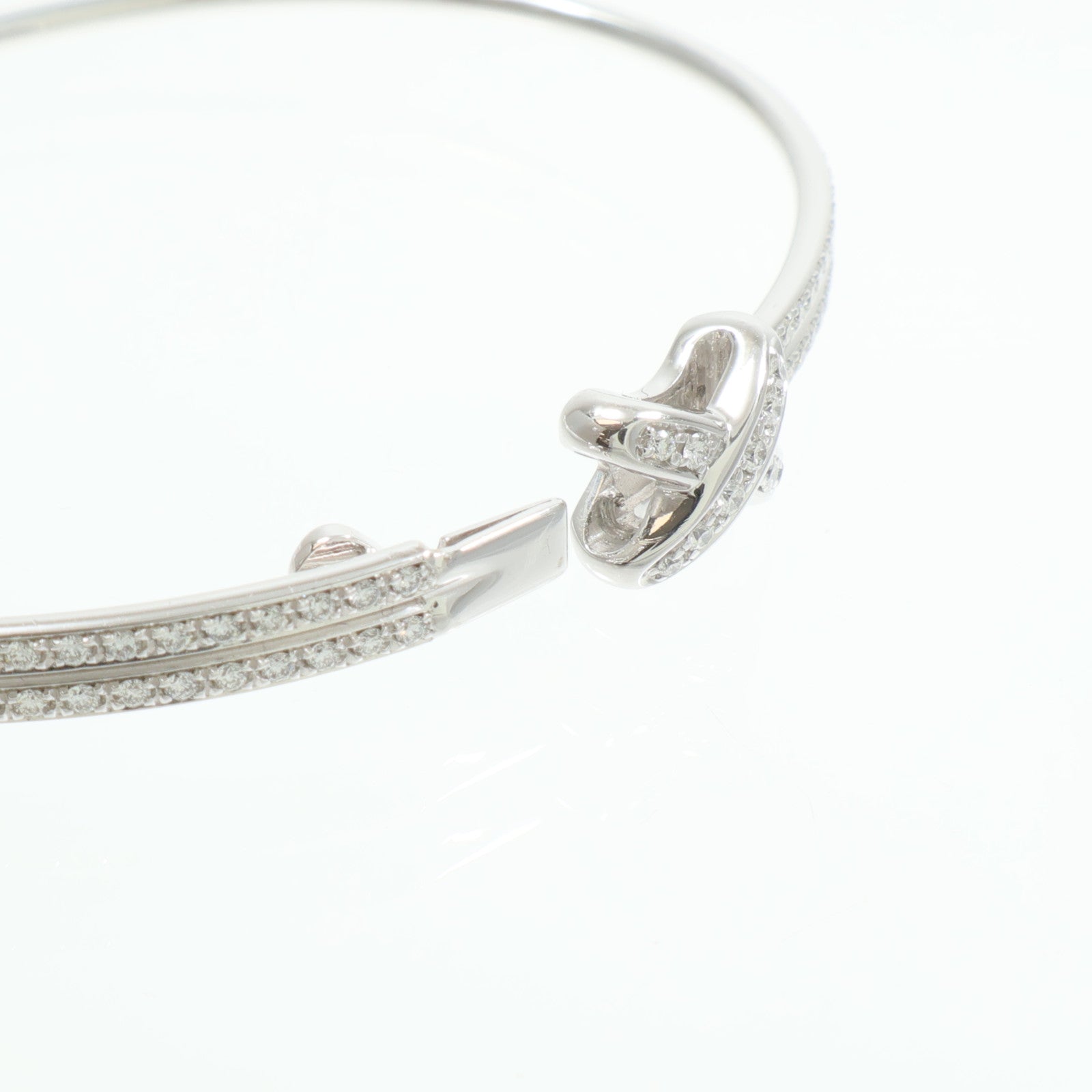 Chaumet 18K白金Jeux De Liens Bracelet Pave Diamond鑽石手鐲