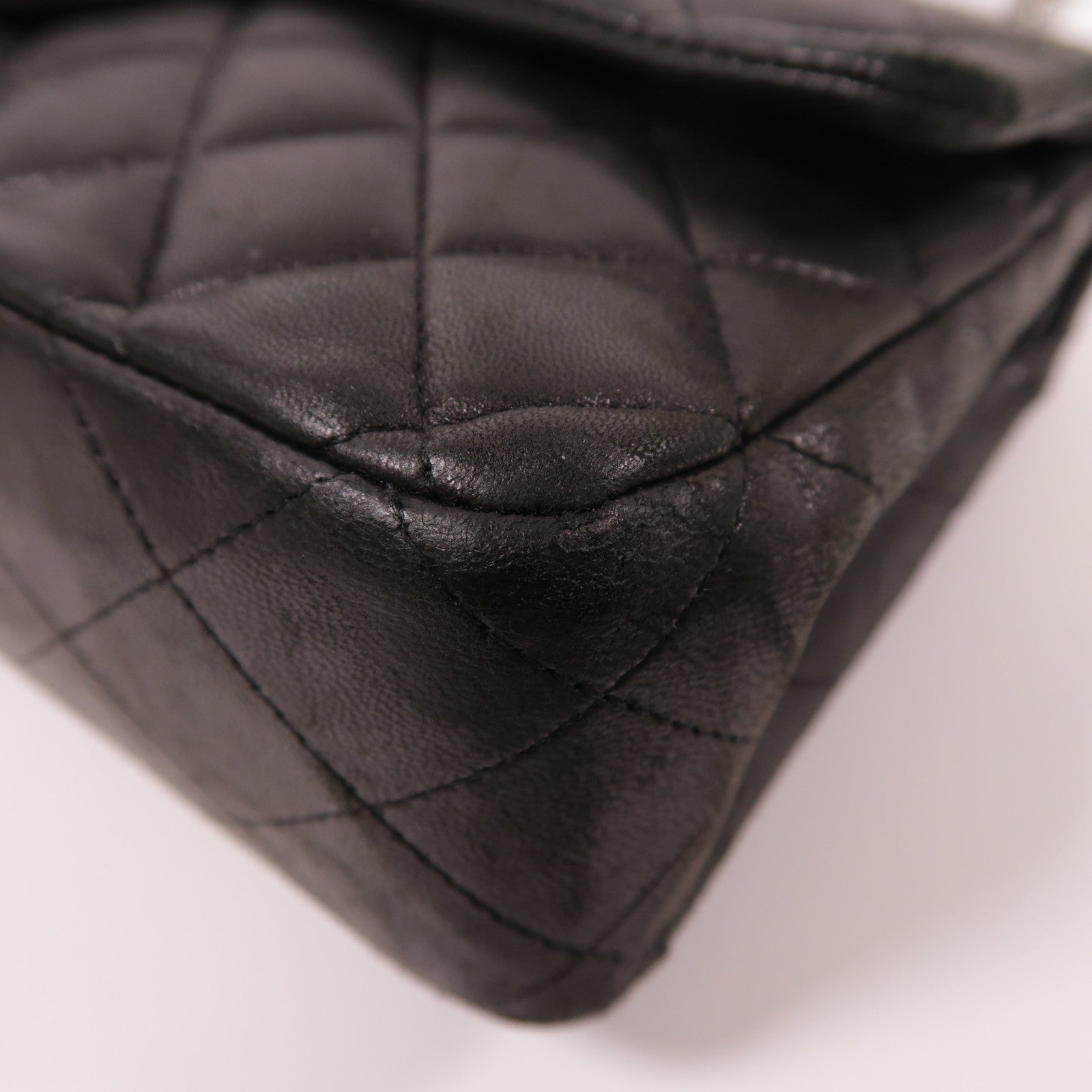 CHANEL 羊皮皮革Classic 25銀扣鏈帶肩背袋