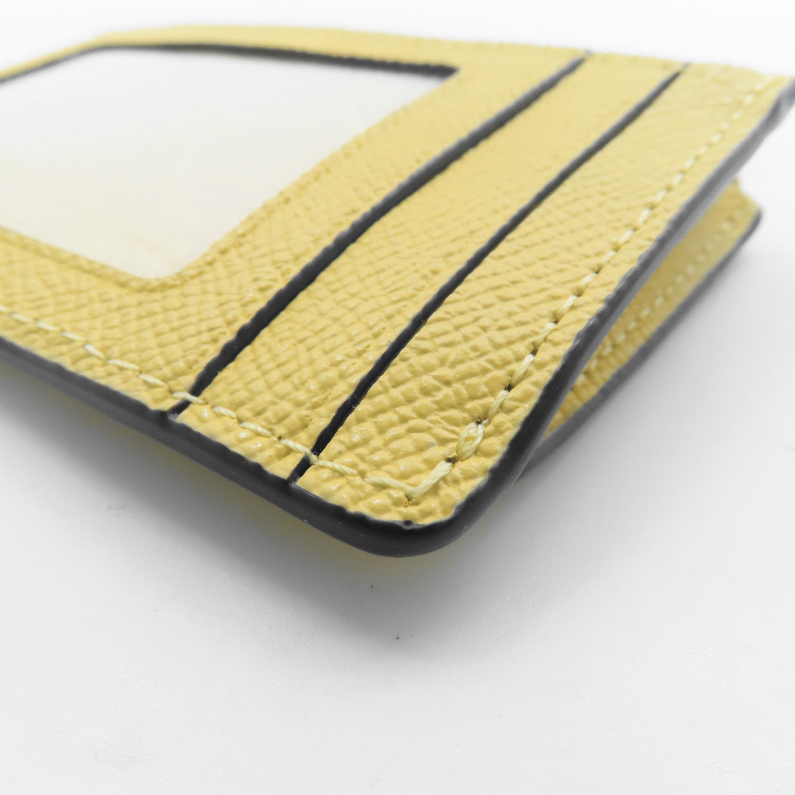 COACH 【激減優惠】牛皮皮革Card Case金扣卡片包黃色