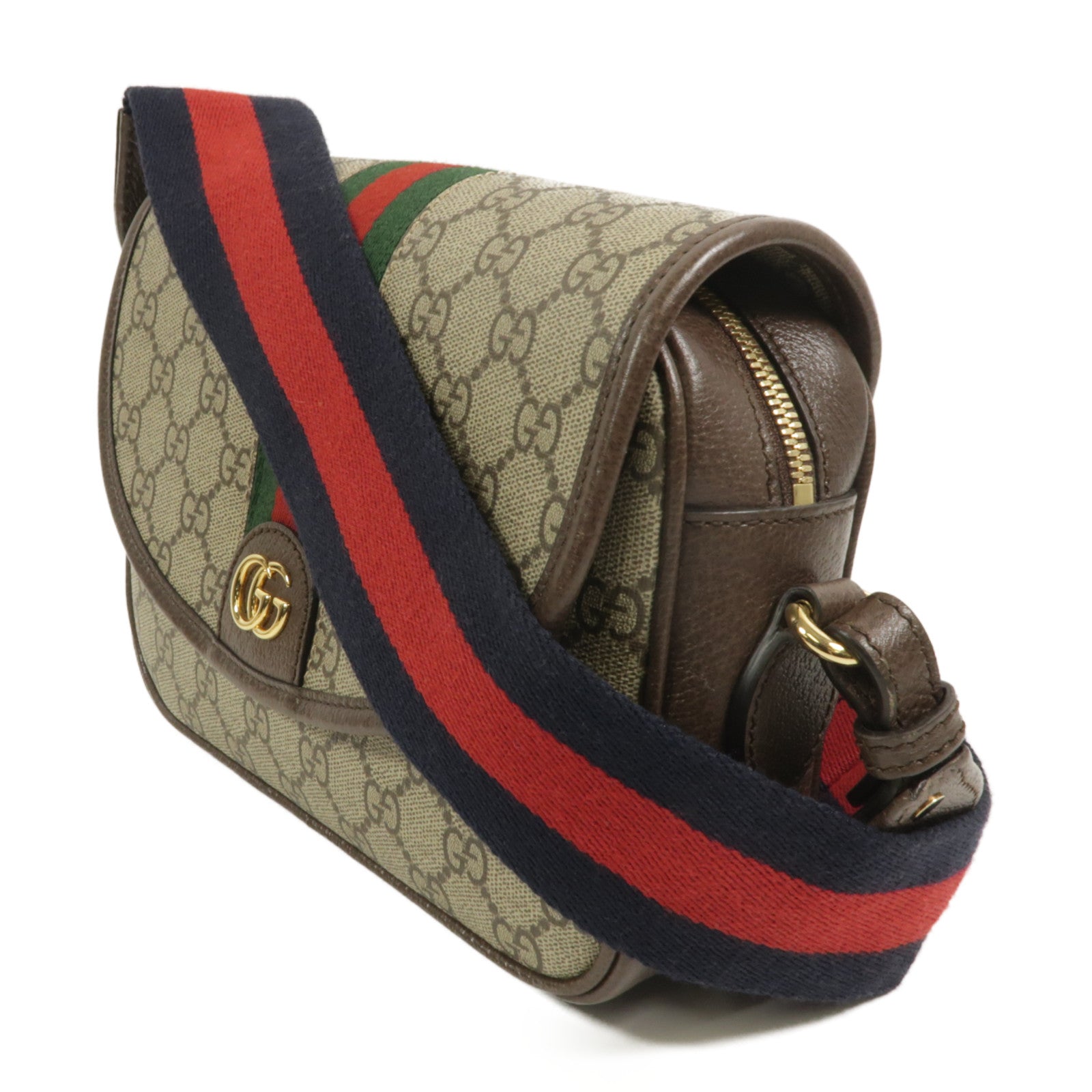 GUCCI 塗層帆布Ophidia small手挽肩背兩用袋