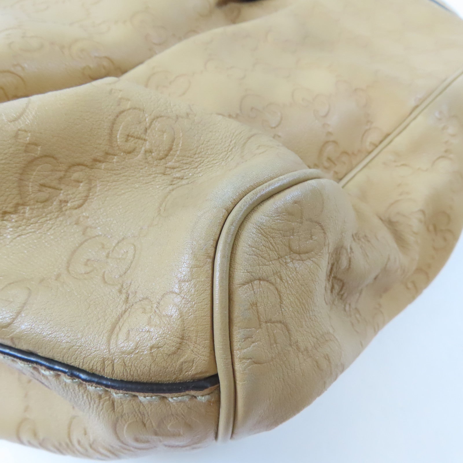 GUCCI 牛皮皮革Shoulder Bag金扣肩背袋啡色
