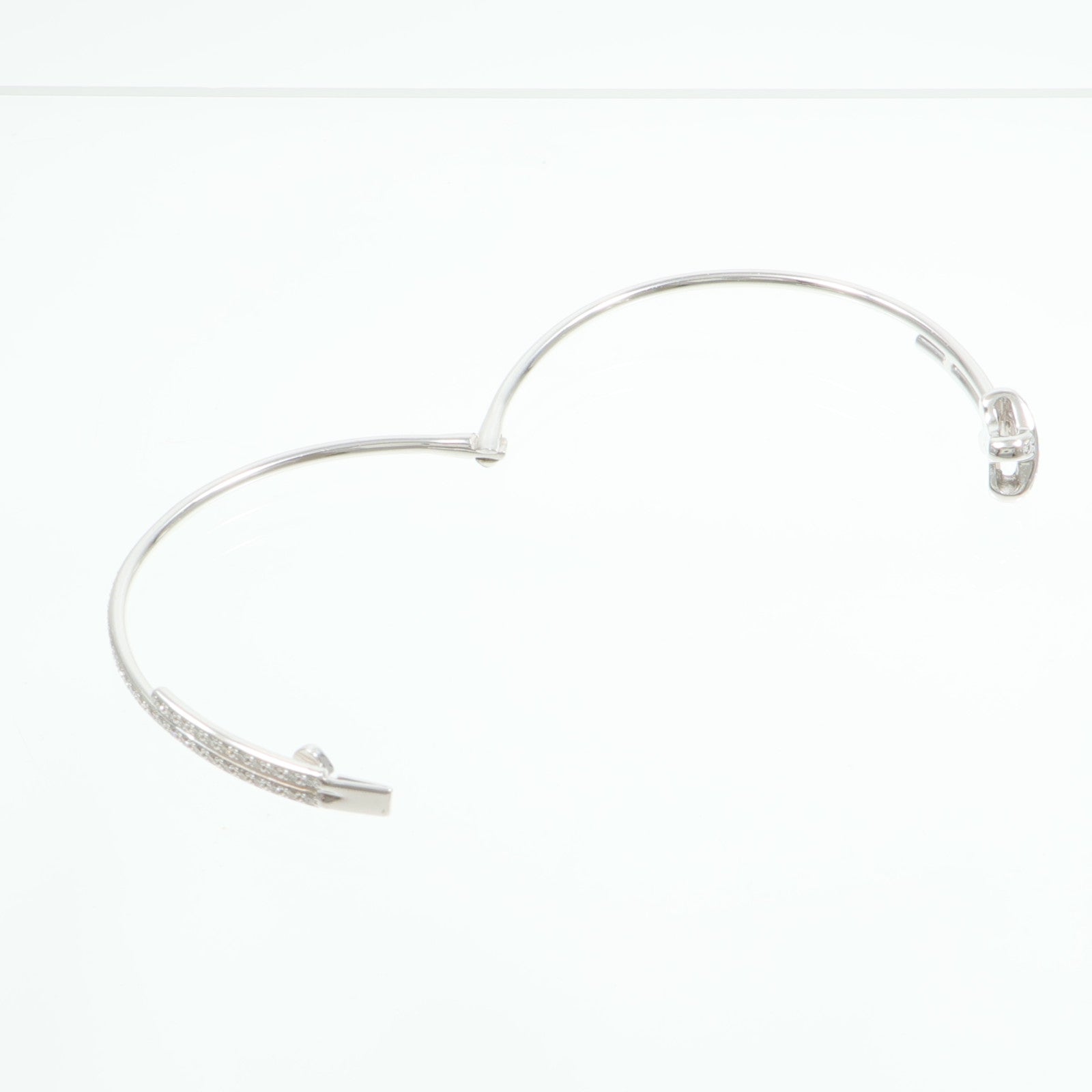 Chaumet 18K白金Jeux De Liens Bracelet Pave Diamond鑽石手鐲