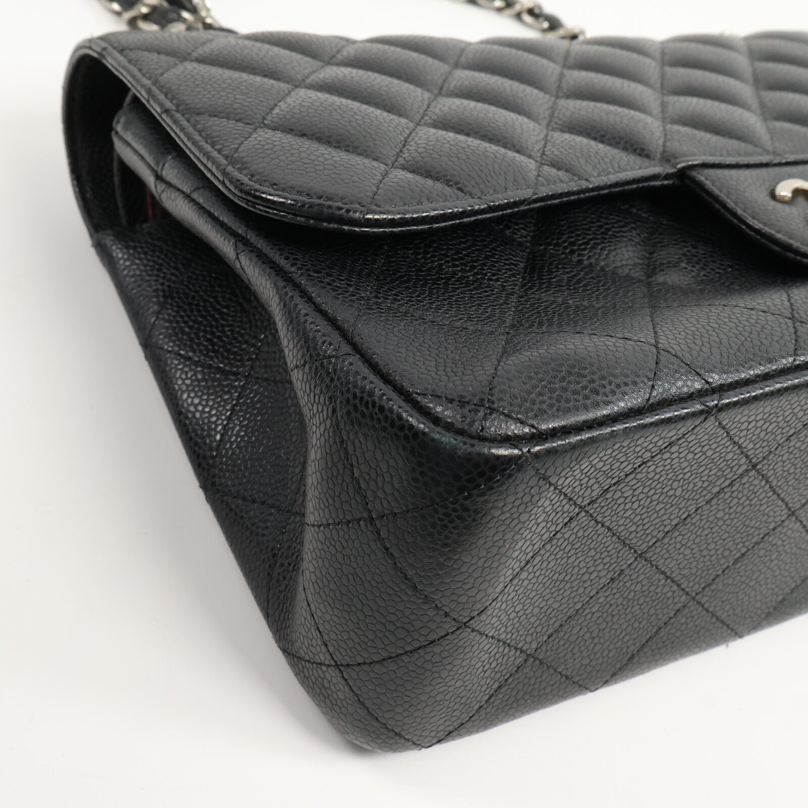 CHANEL 牛皮皮革Large Classic手挽肩背兩用袋