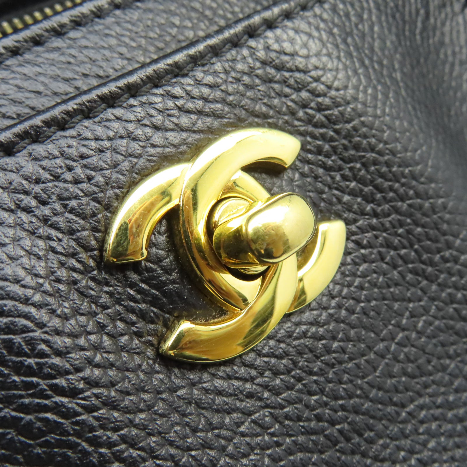 CHANEL 【激減優惠】牛皮皮革2Way Shoulder Bag金扣手挽肩背兩用袋黑色