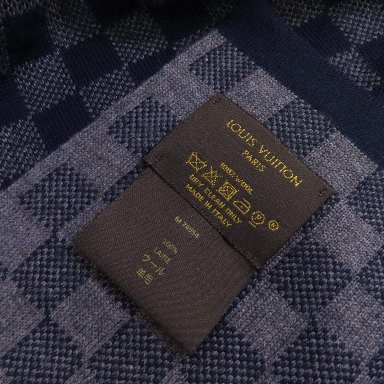 LOUIS VUITTON 羊毛Echarpe Petit Damier Scraf圍巾