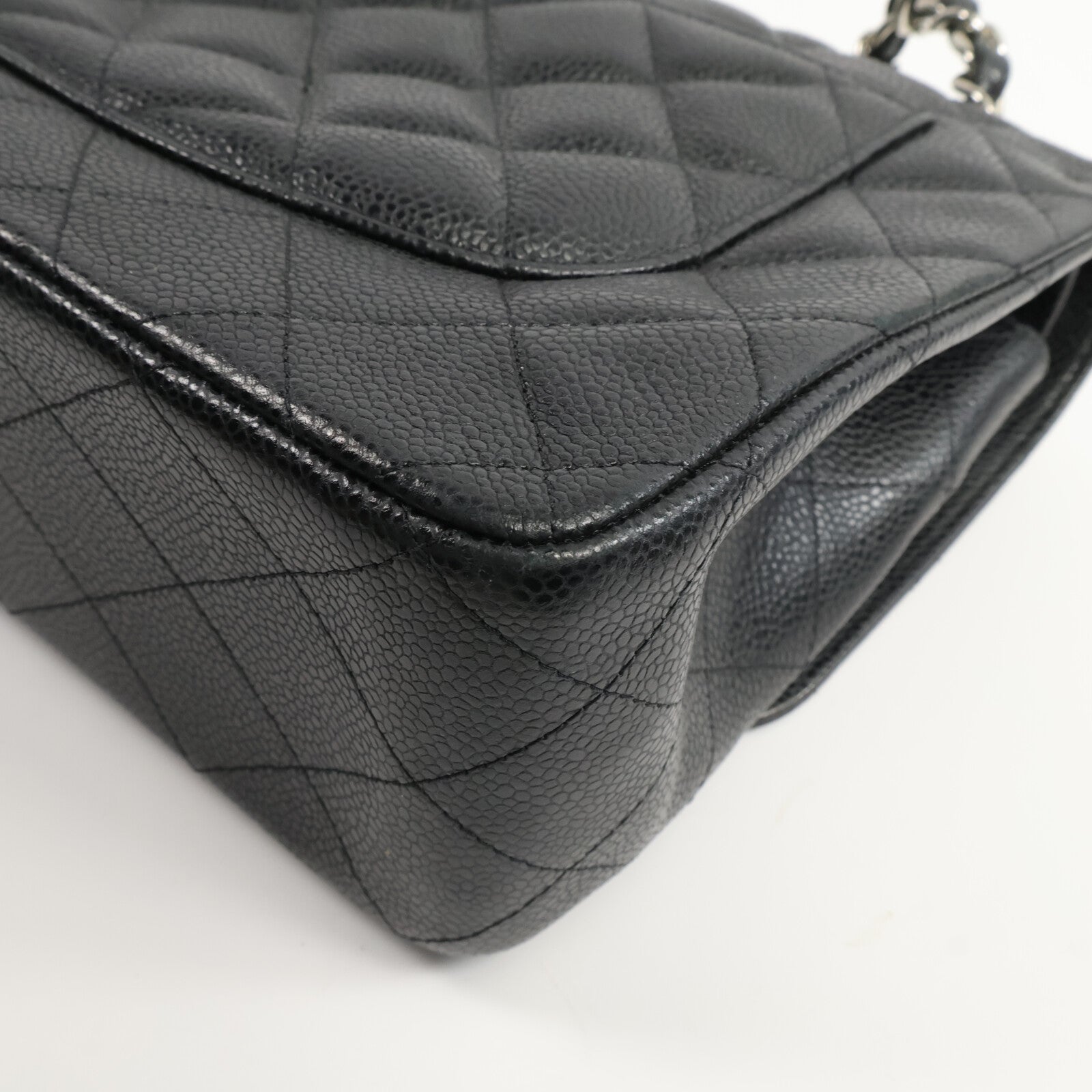 CHANEL 牛皮皮革Large Classic手挽肩背兩用袋