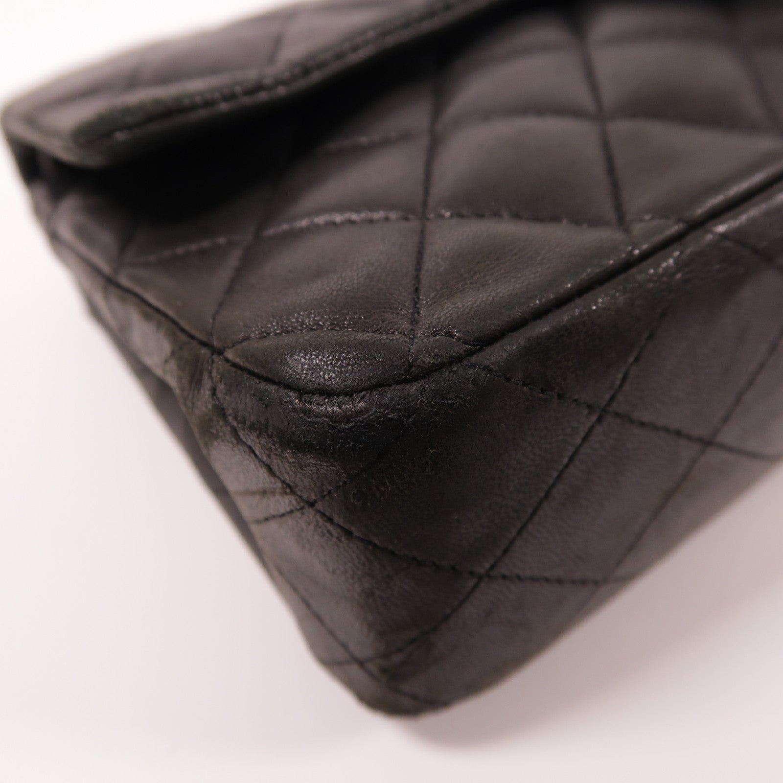 CHANEL 羊皮皮革Classic 25銀扣鏈帶肩背袋