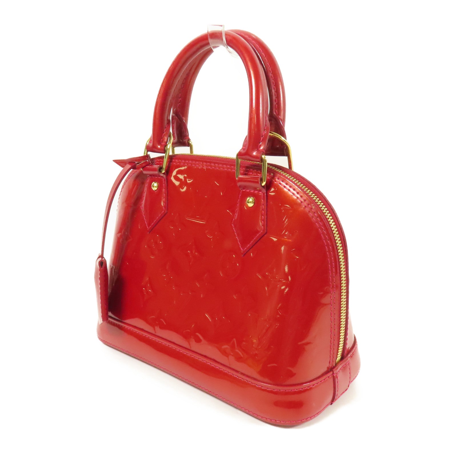 LOUIS VUITTON Vernis Alma BB金扣手挽肩背兩用袋紅色