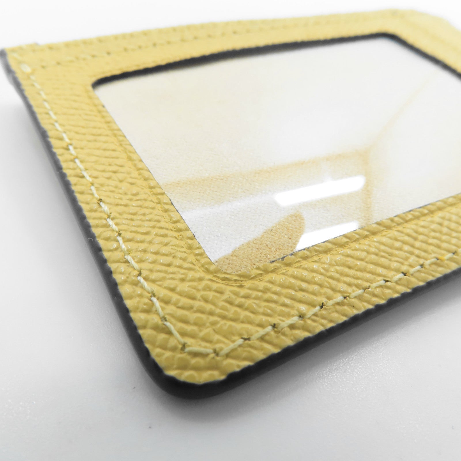 COACH 【激減優惠】牛皮皮革Card Case金扣卡片包黃色