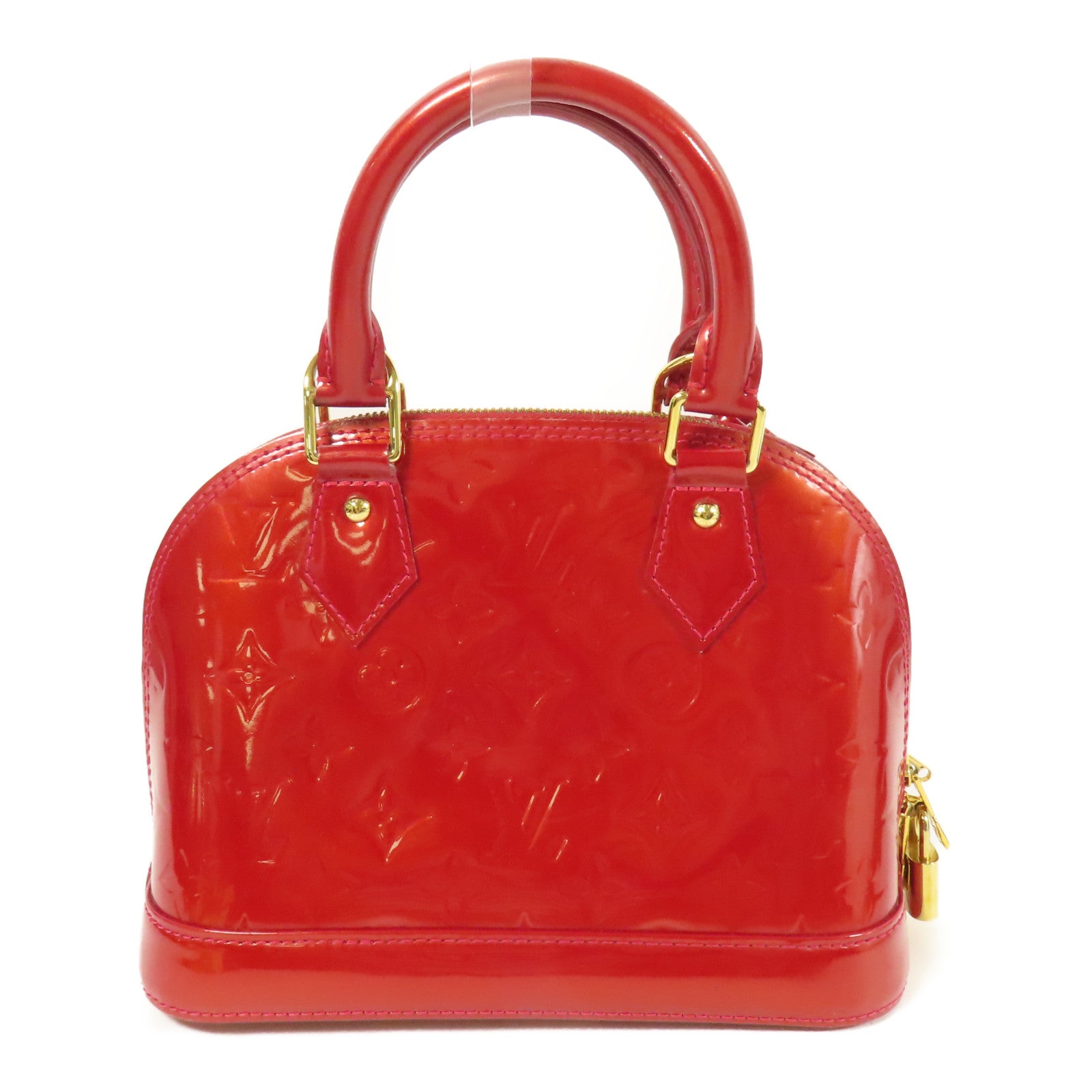 LOUIS VUITTON Vernis Alma BB金扣手挽肩背兩用袋紅色