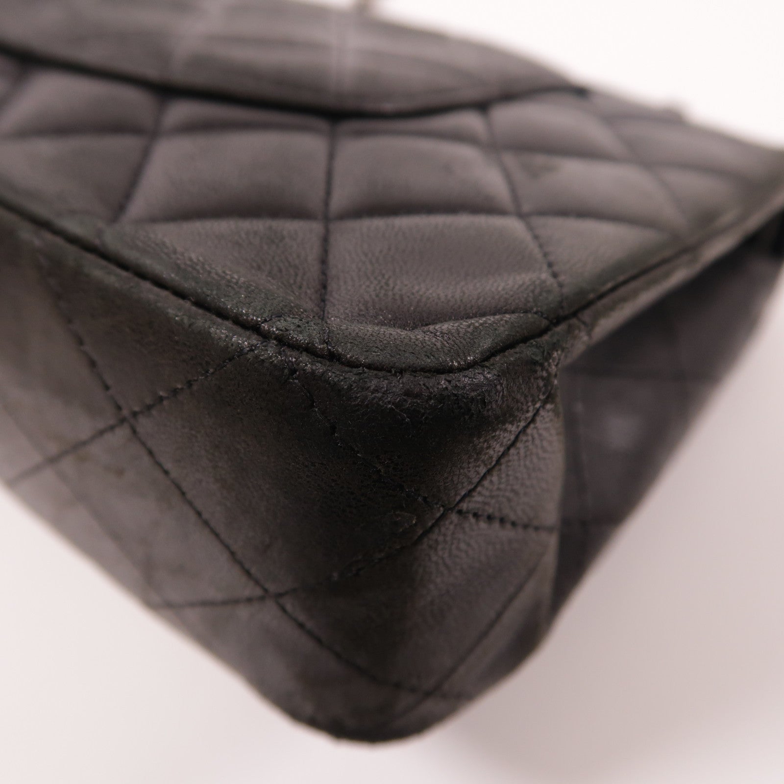 CHANEL 羊皮皮革Classic 25銀扣鏈帶肩背袋
