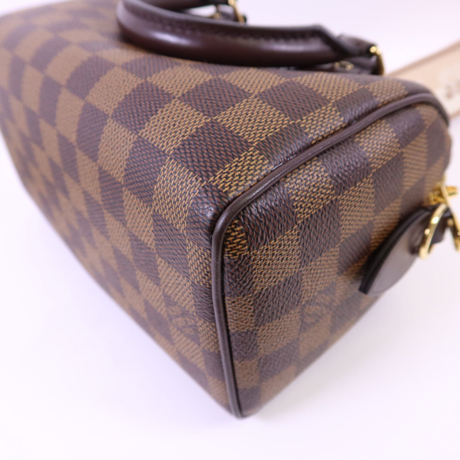 LOUIS VUITTON Damier Speedy Bandouliere 20金扣手挽肩背兩用袋