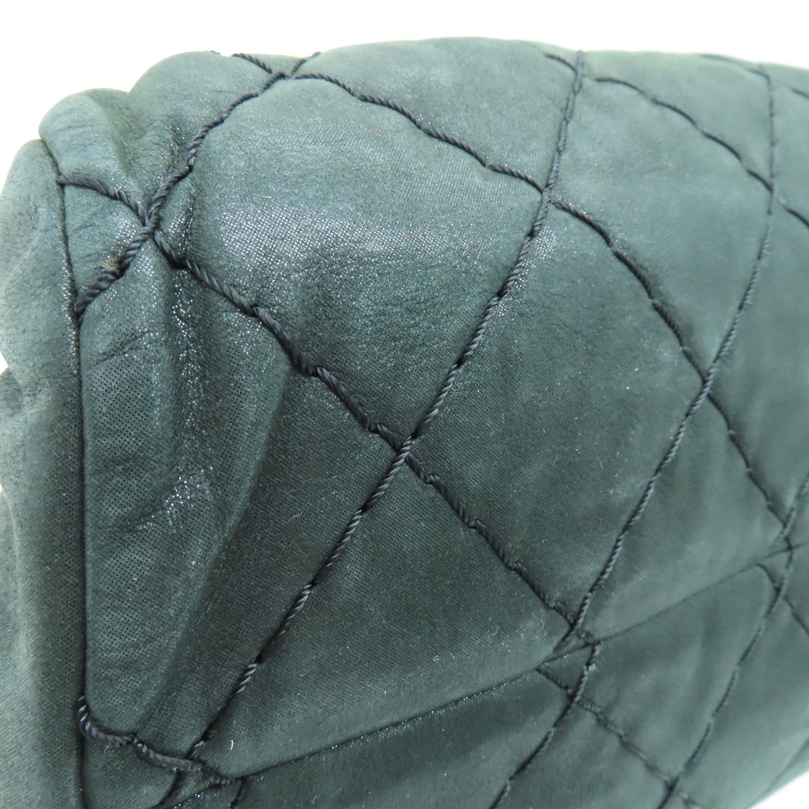 CHANEL cowhide leather Chain Shoulder shoulder bag dark green