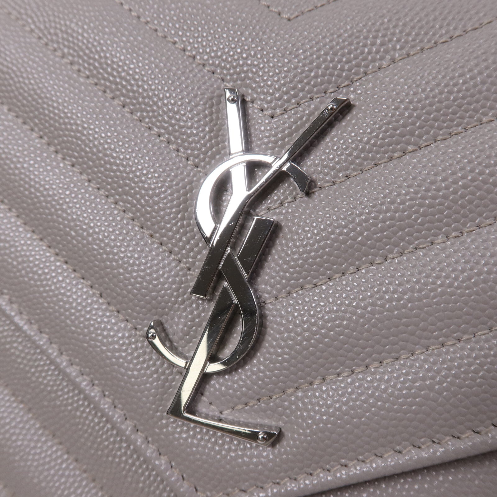 SAINT LAURENT 牛皮皮革Cassandre Envelope銀扣鏈帶肩背袋